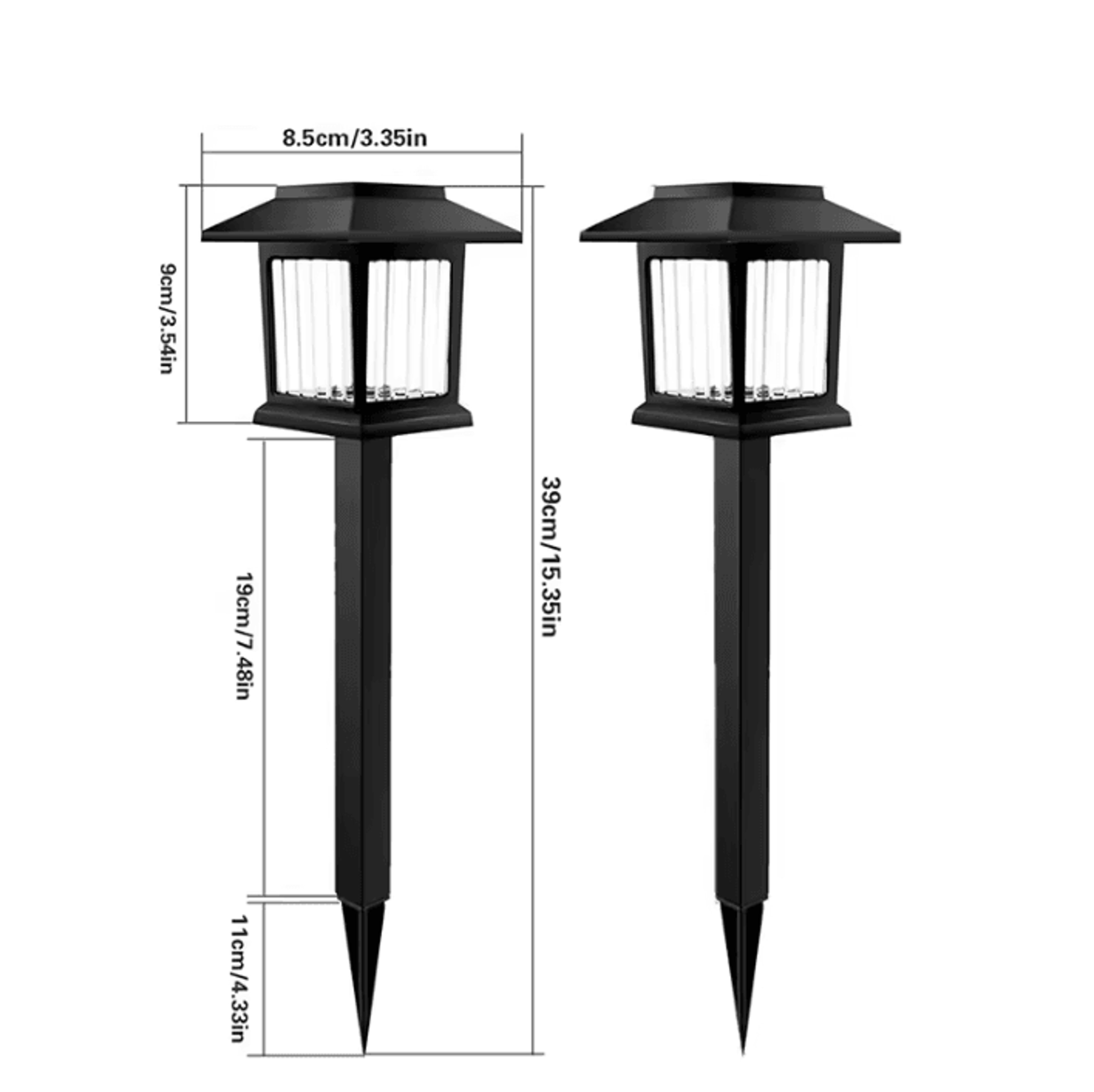 2PCS Solar LED Pathway Lights  Waterproof Outdoor Garden Lights For Walkways Patios  Driveways 4