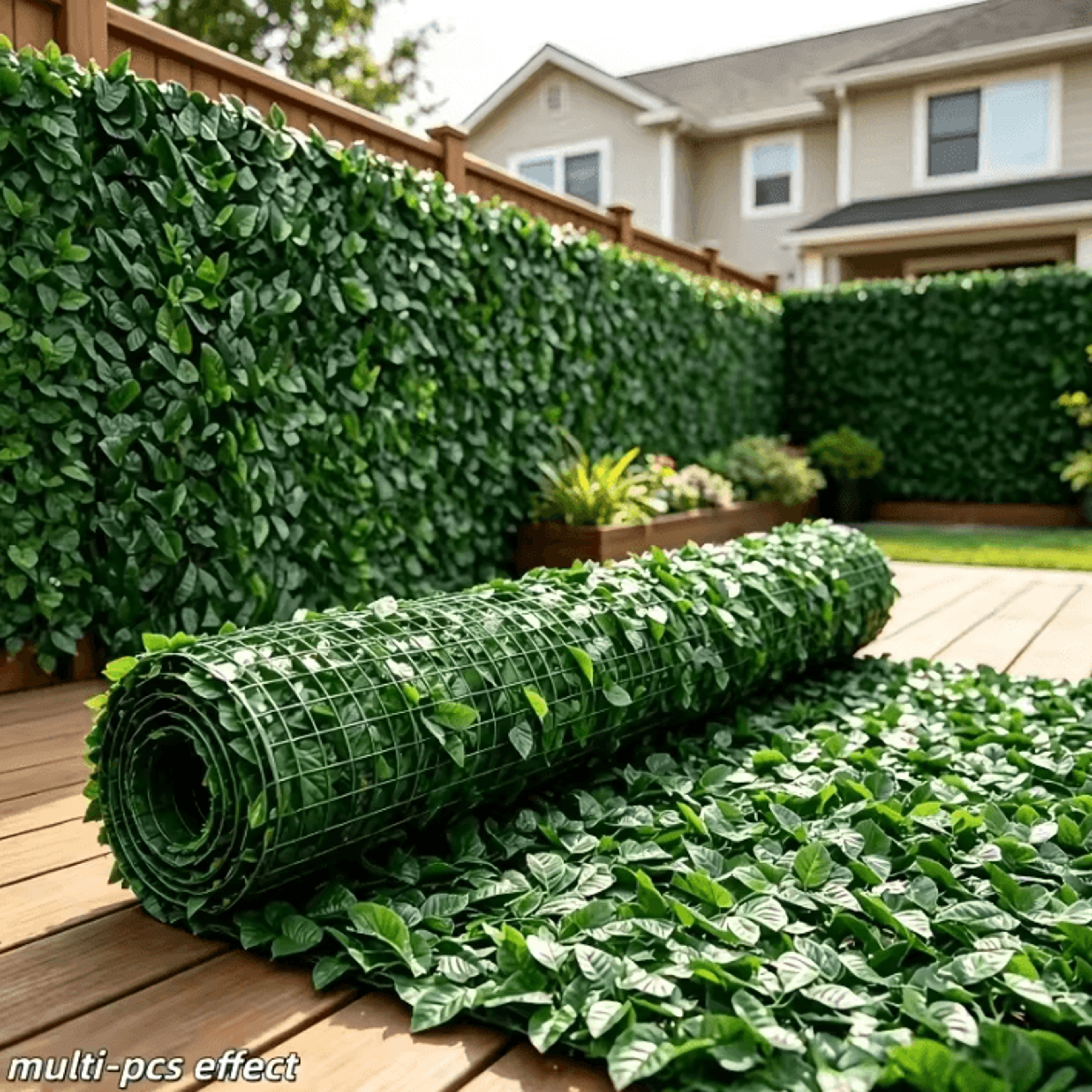 Artificial Leaf Privacy Fence  Decorative Greenery Screen For Garden Balcony  Porch 0