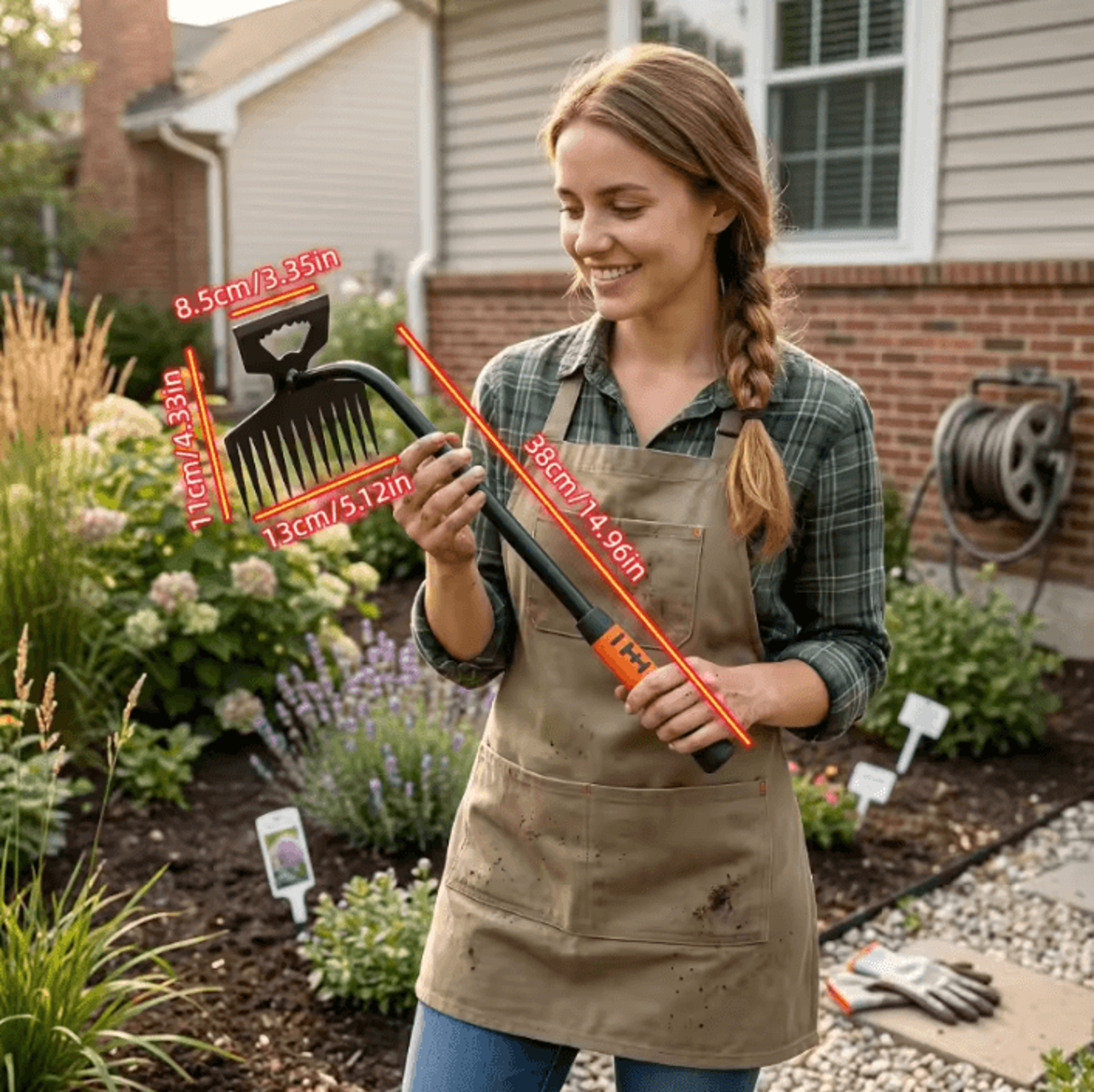 Heavy Duty Garden Weeding Rake For Root Removal And Soil Cultivation 1