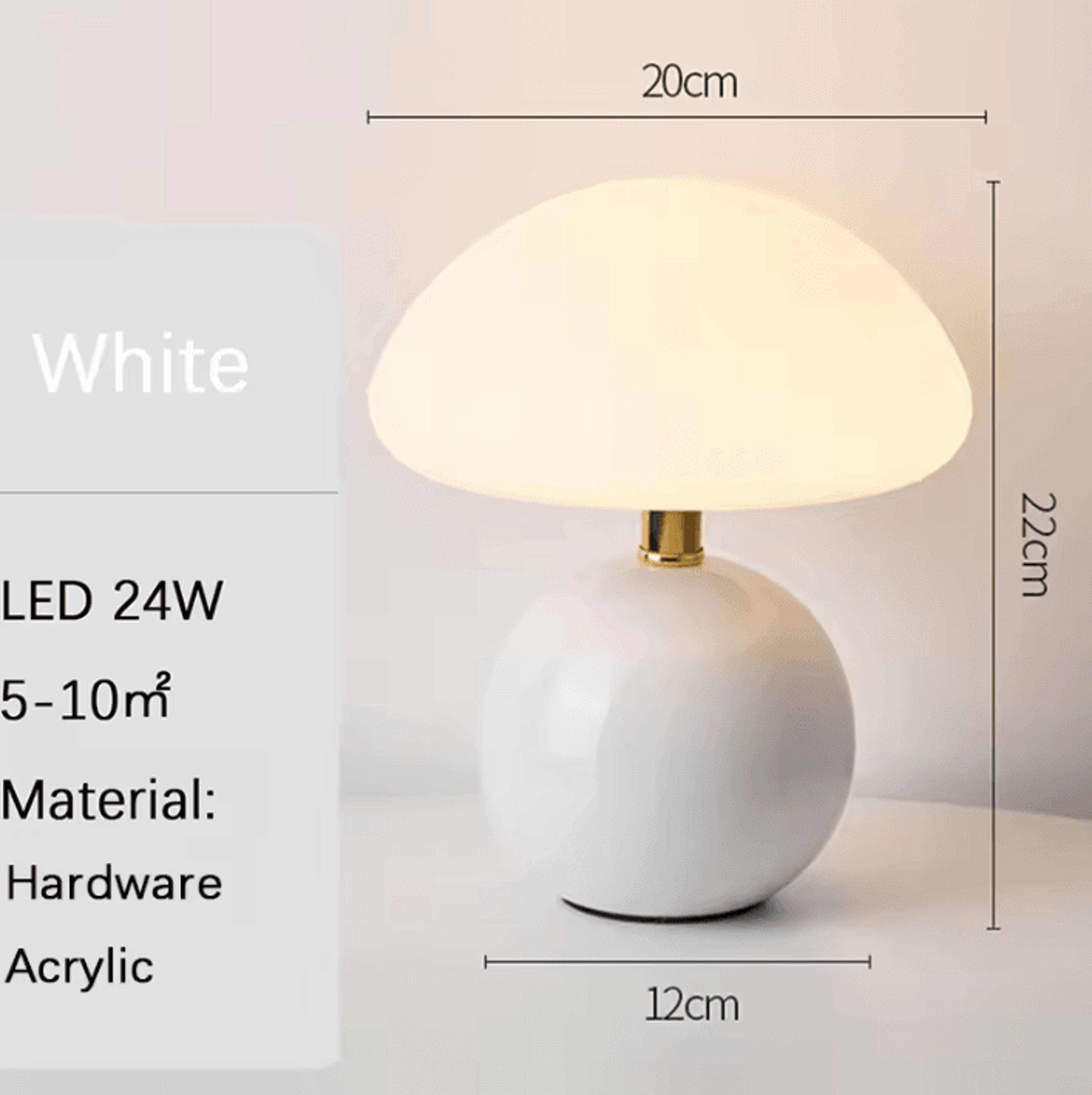 USB Decorative Table Lamp Modern LED Night Light For Bedroom Desk  Home Decor 6