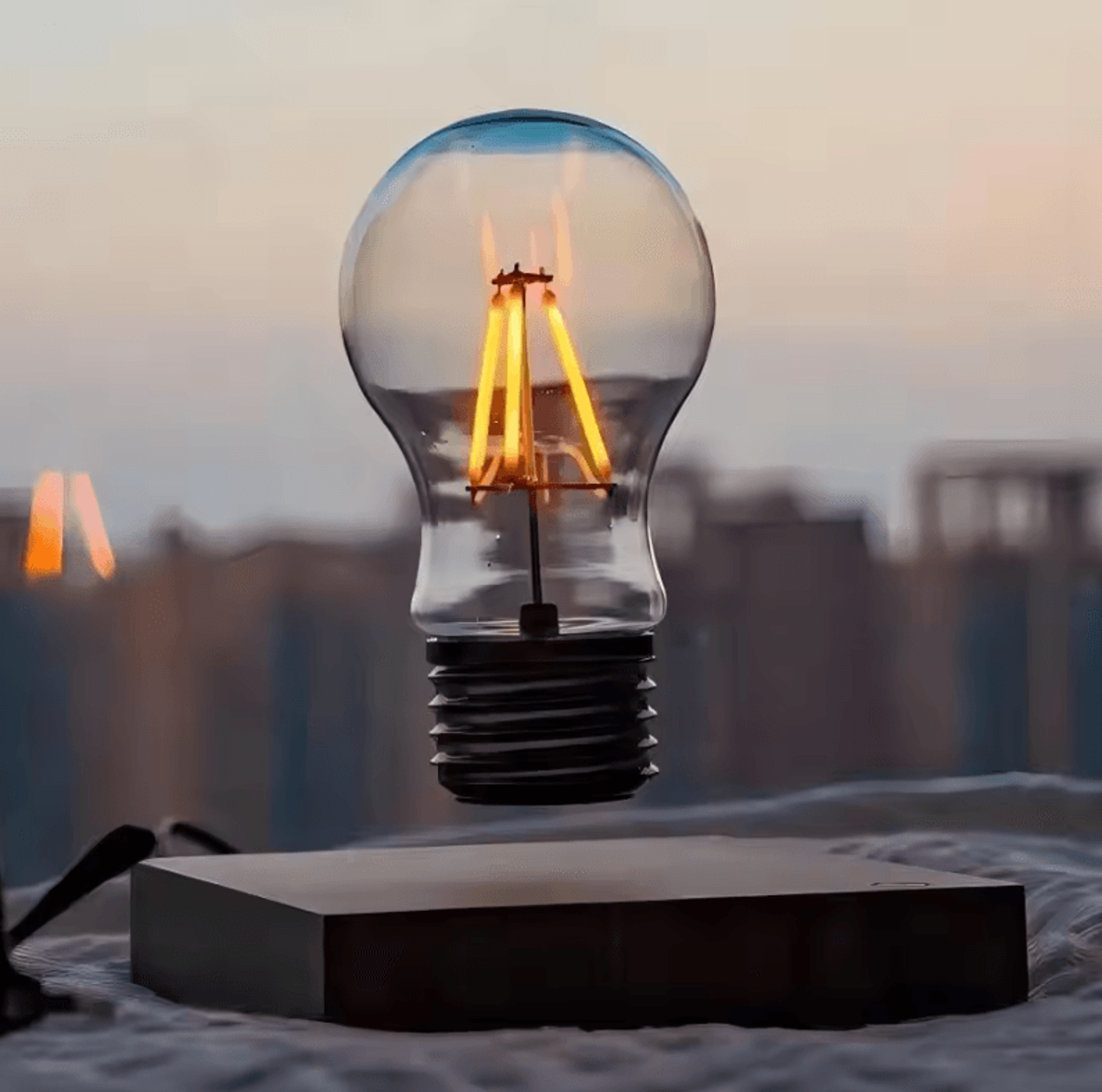 Magnetic Levitating LED Lamp Floating Light Bulb Desk Lamp For Home  Office Decor 0