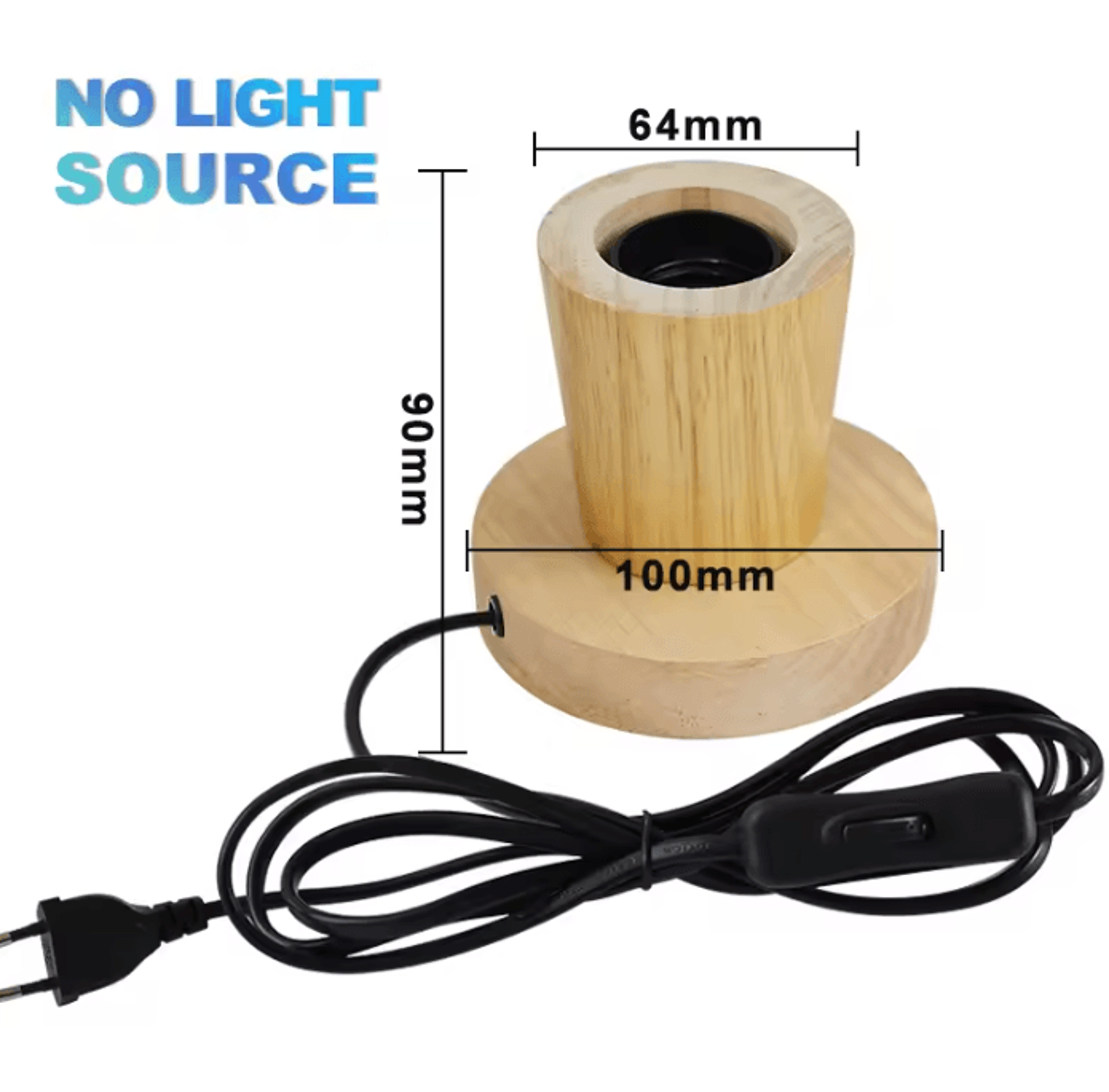 Modern Wooden Table Lamp With E27 Base For Bedroom Living Room  Bedside Decor 9