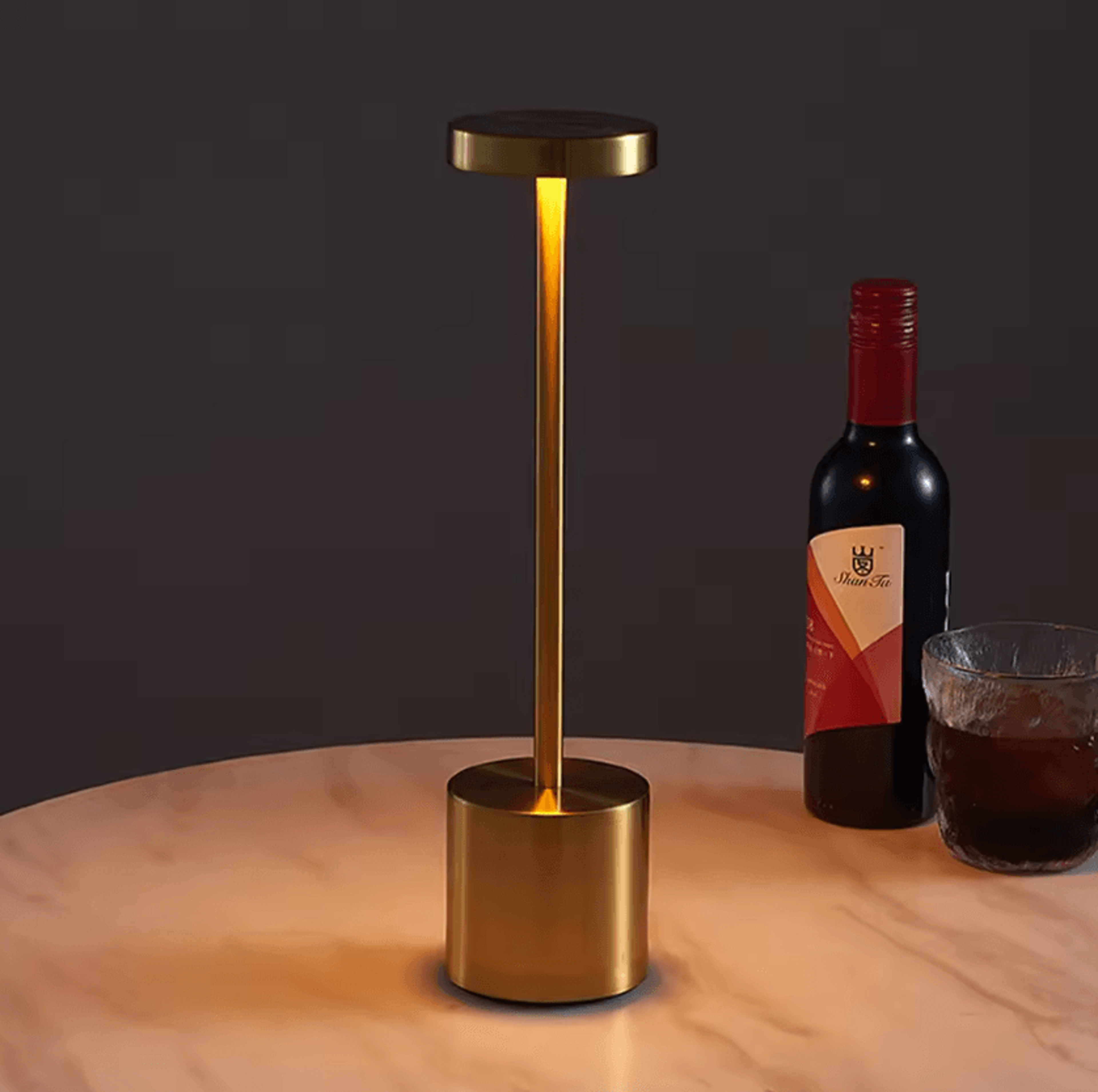 Rechargeable LED Table Lamp With Touch Control Wireless Metal Desk Lamp For Bedroom  Restaurant 1