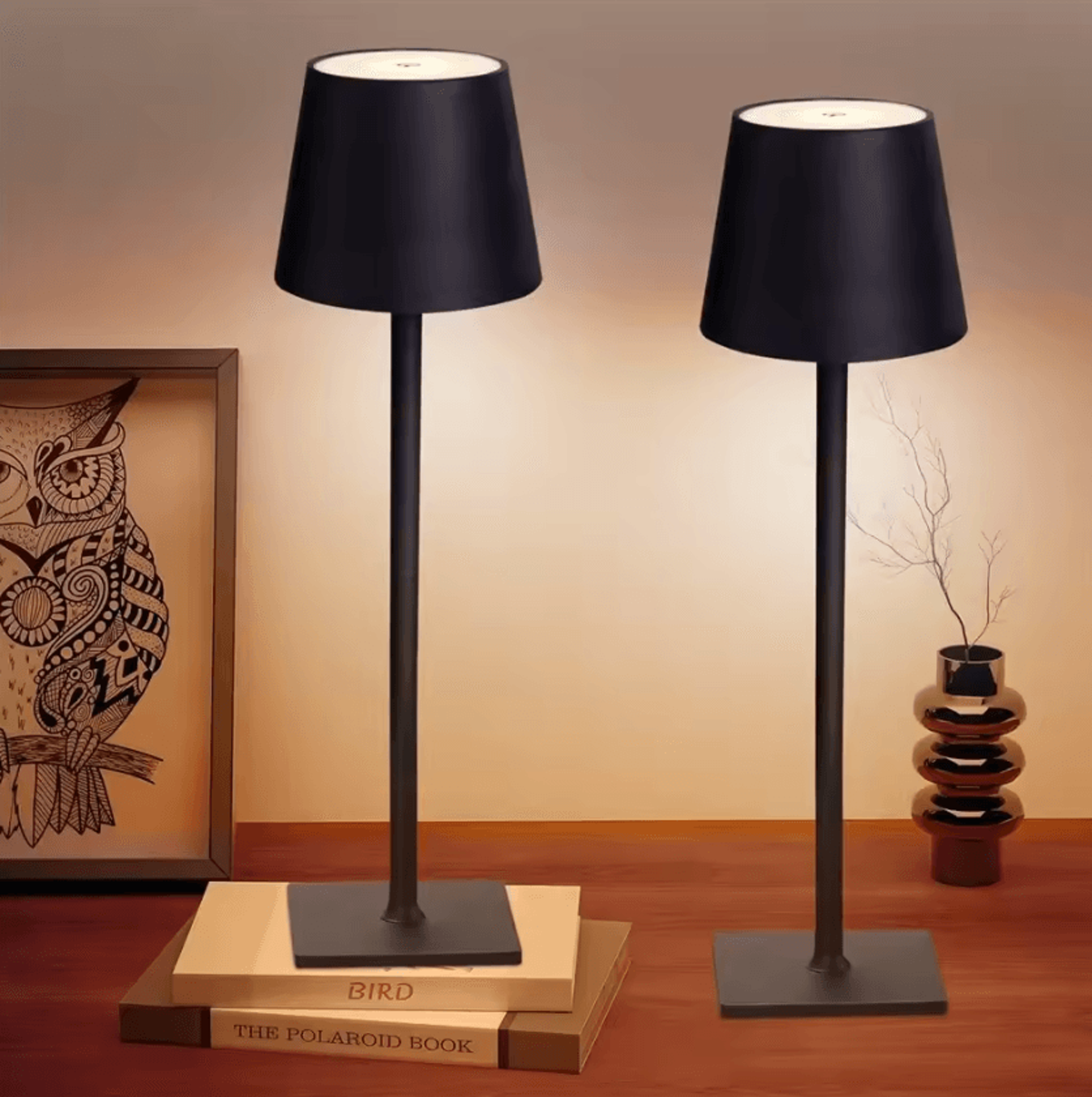 Cordless Rechargeable LED Table Lamp With Touch Control For Bedroom Restaurant  Hotel 4