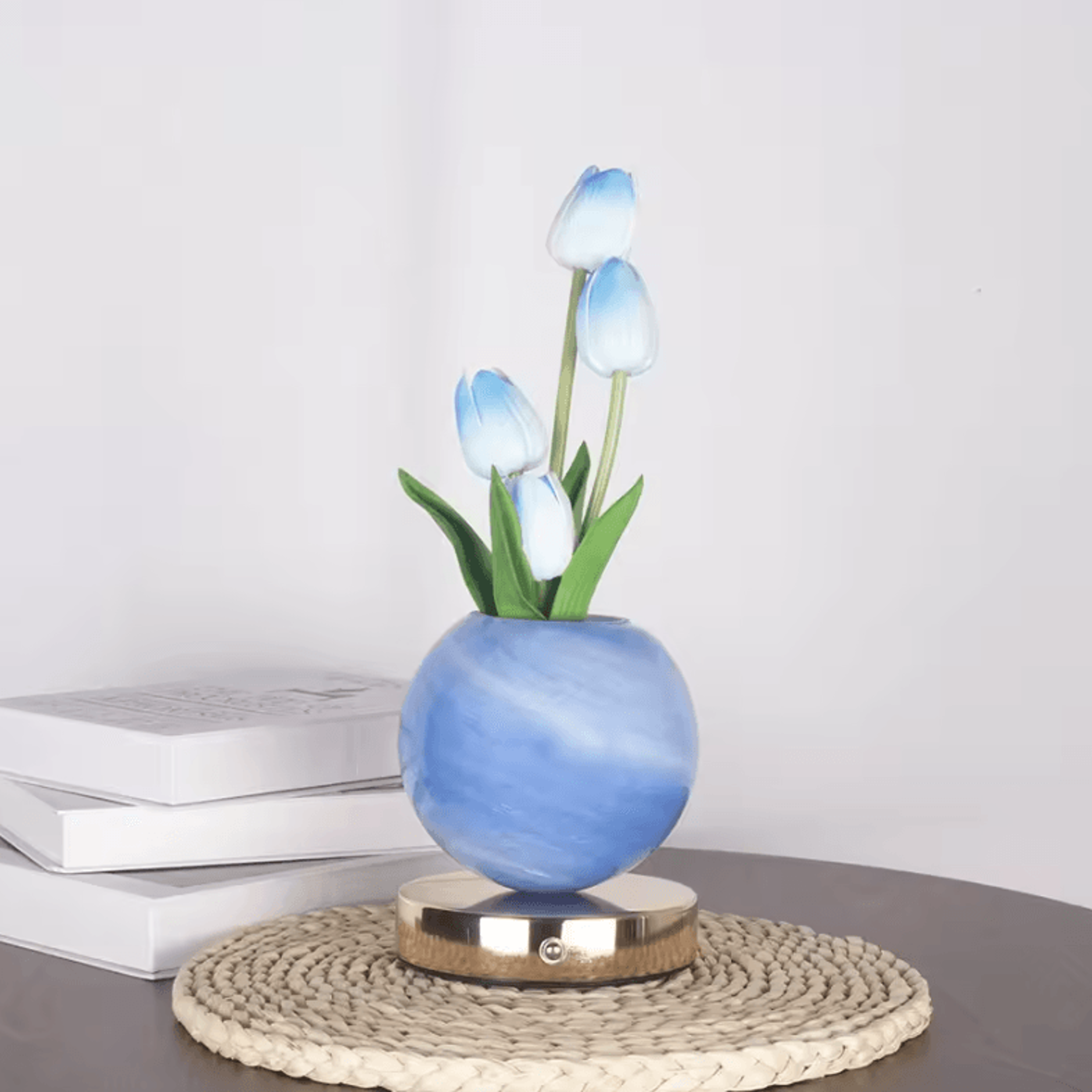 Tulip LED Night Light USB Rechargeable Table Lamp For Bedroom  Bedside Decor 7