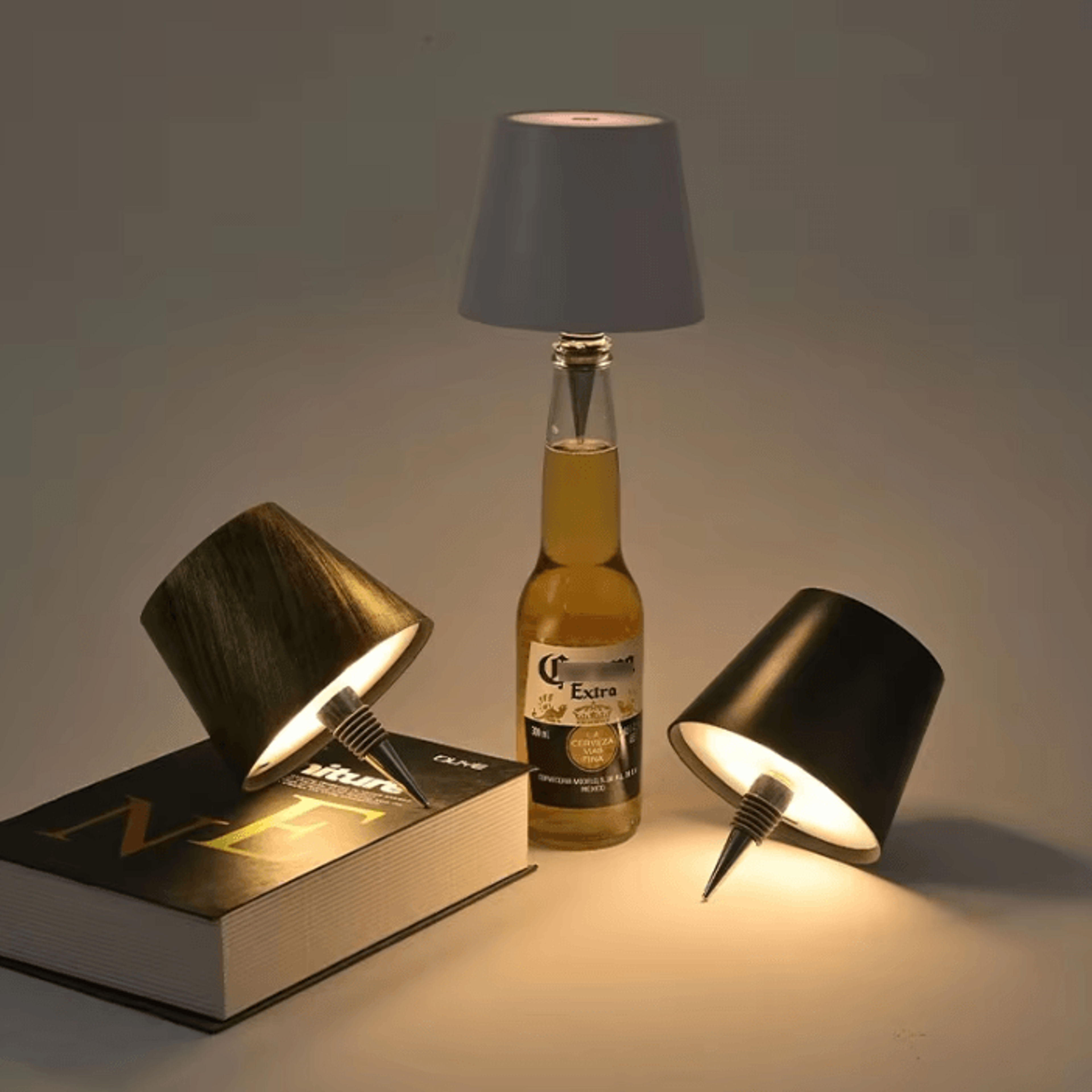 Wireless Bottle Lamp Touch Control LED Bottle Light With 3 Colors  Stepless Dimming 4