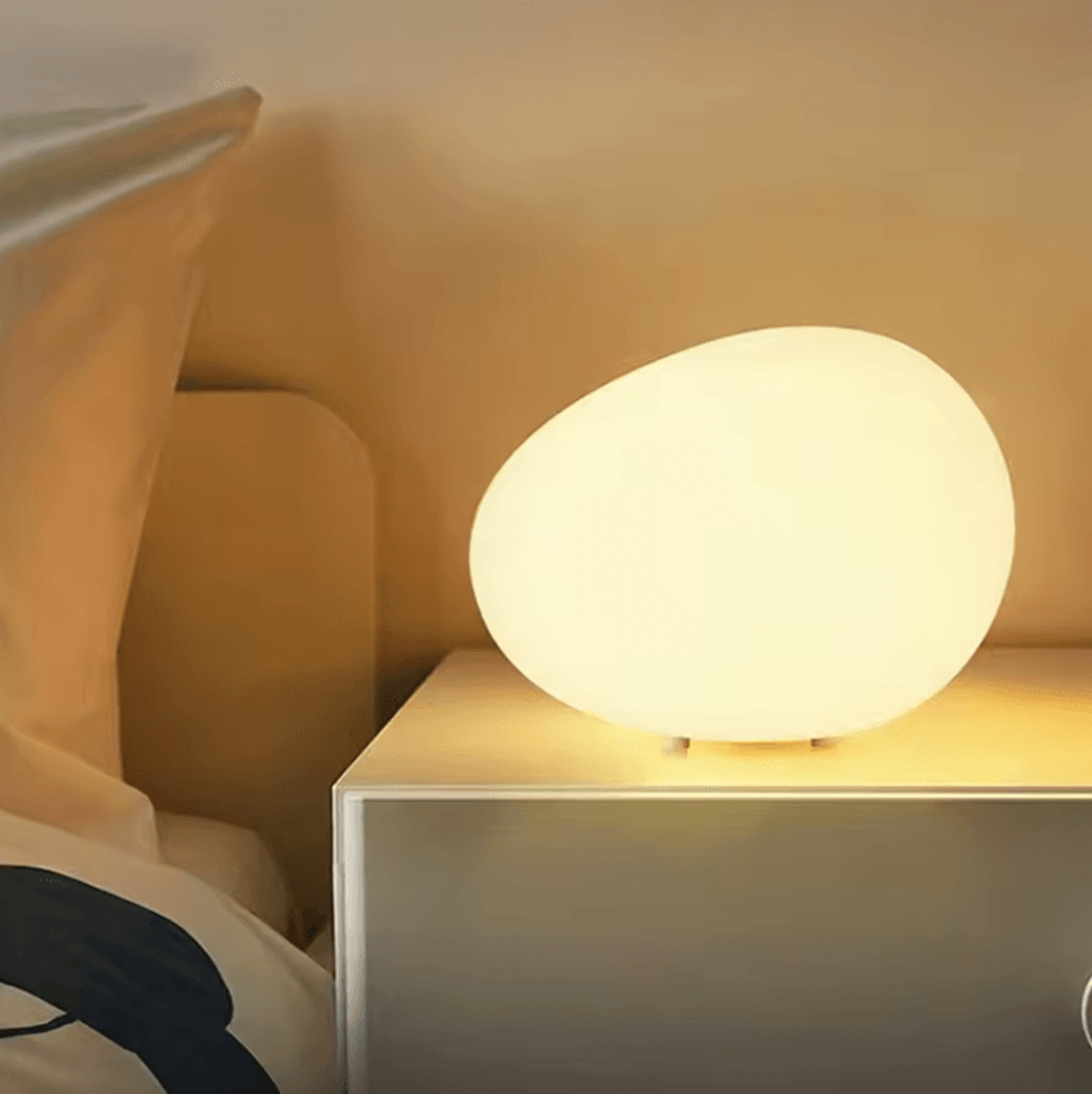 Cobblestone LED Table Lamp Modern Minimalist Night Light For Bedroom  Home Decor 1