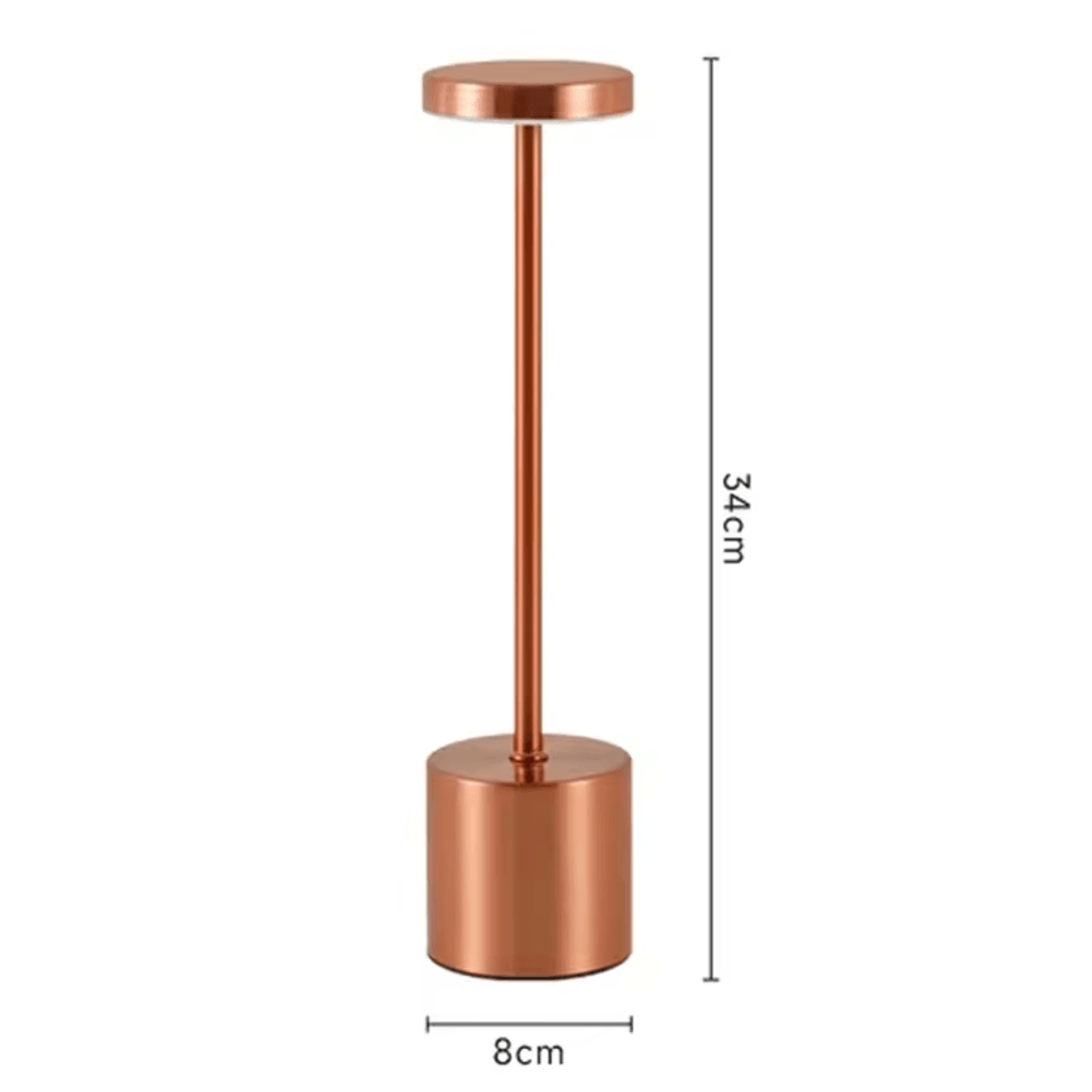 Rechargeable LED Metal Table Lamp With Touch Control  3 Color Modes For Bedroom  Outdoor Decor 8