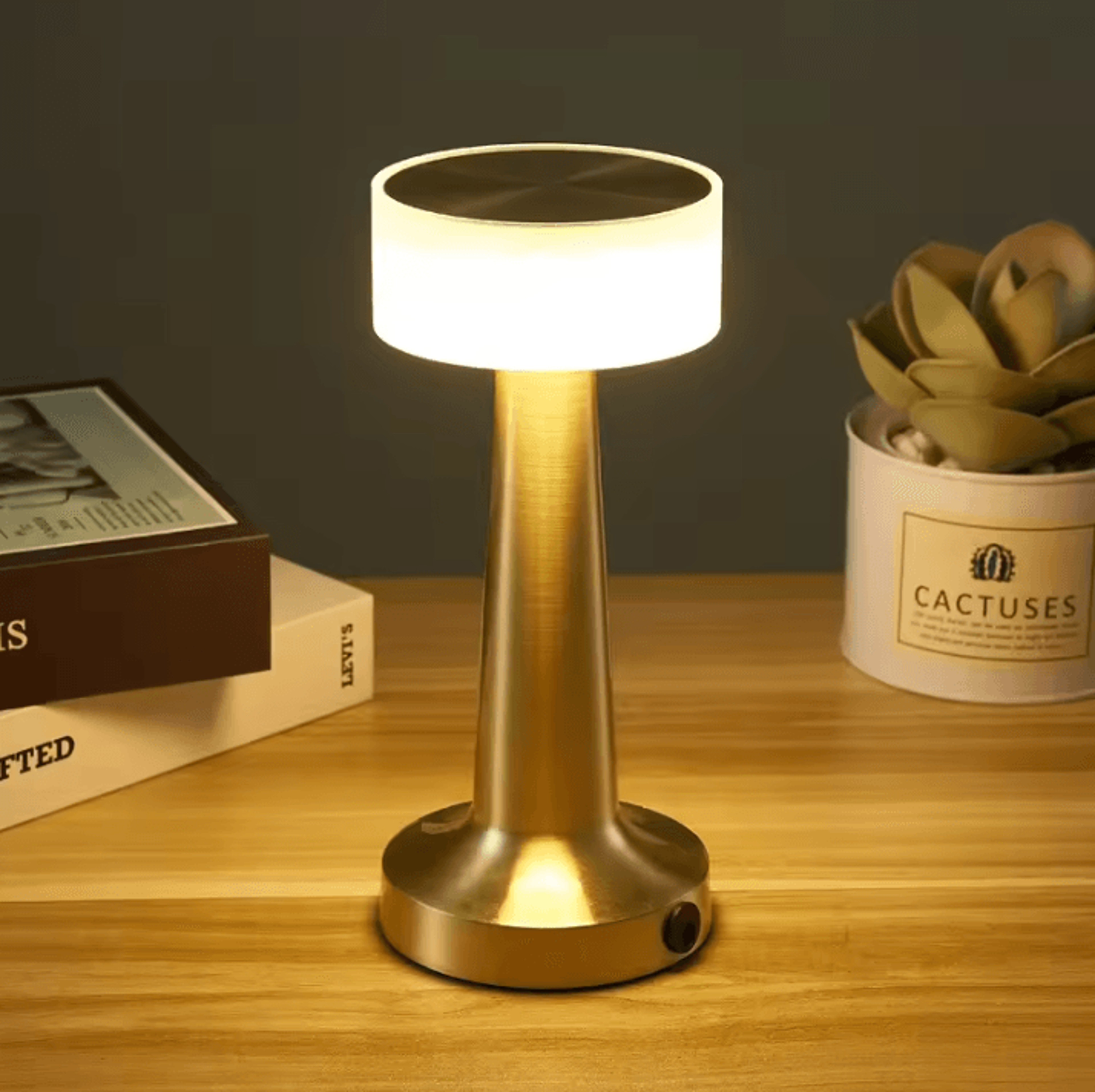 Rechargeable LED Bar Table Lamp With Touch Sensor For Bedroom Cafe  Restaurant 1