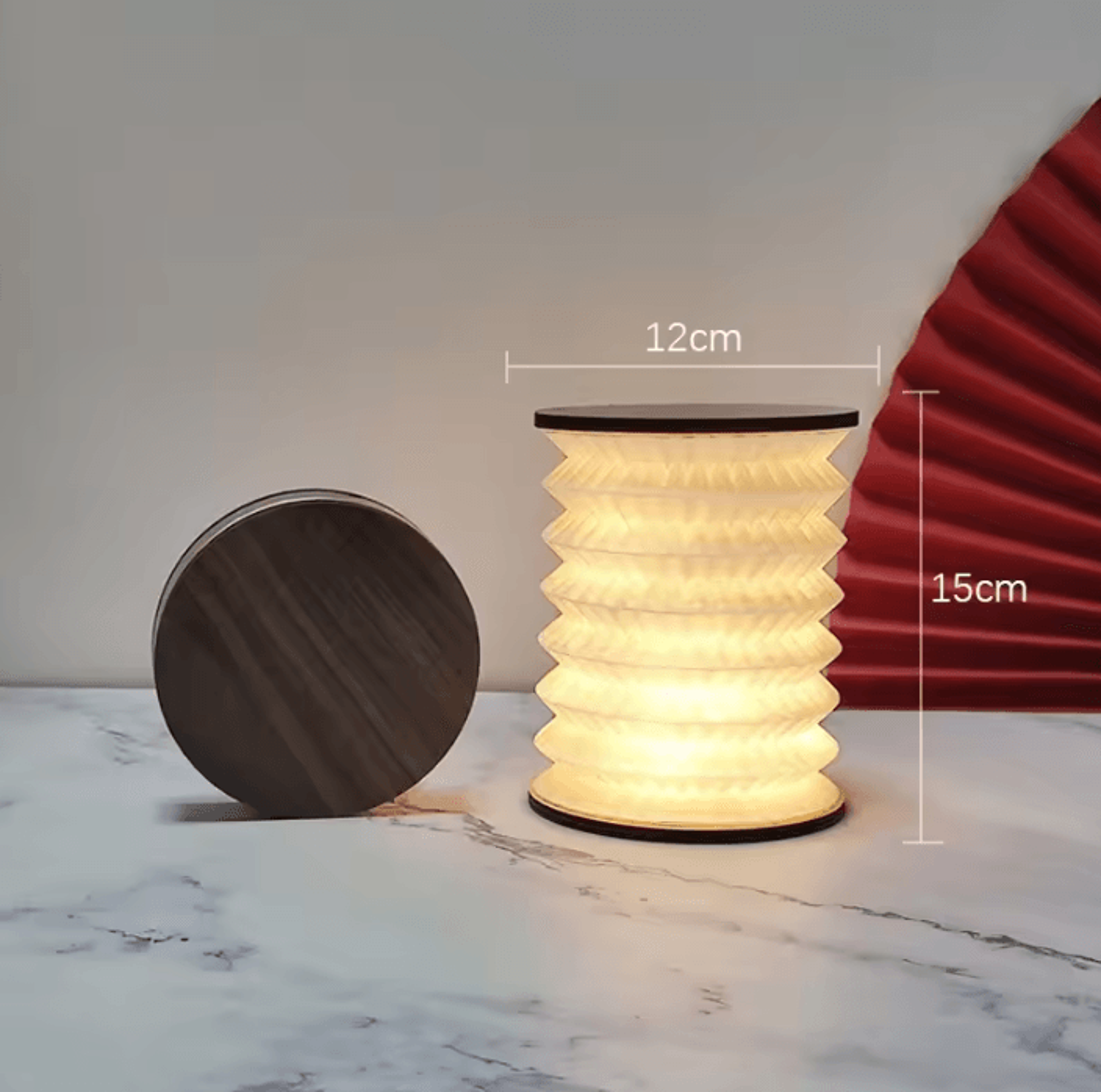 Foldable LED Table Lamp USB Rechargeable Touch Dimmable Lantern For Camping  Bedroom 6