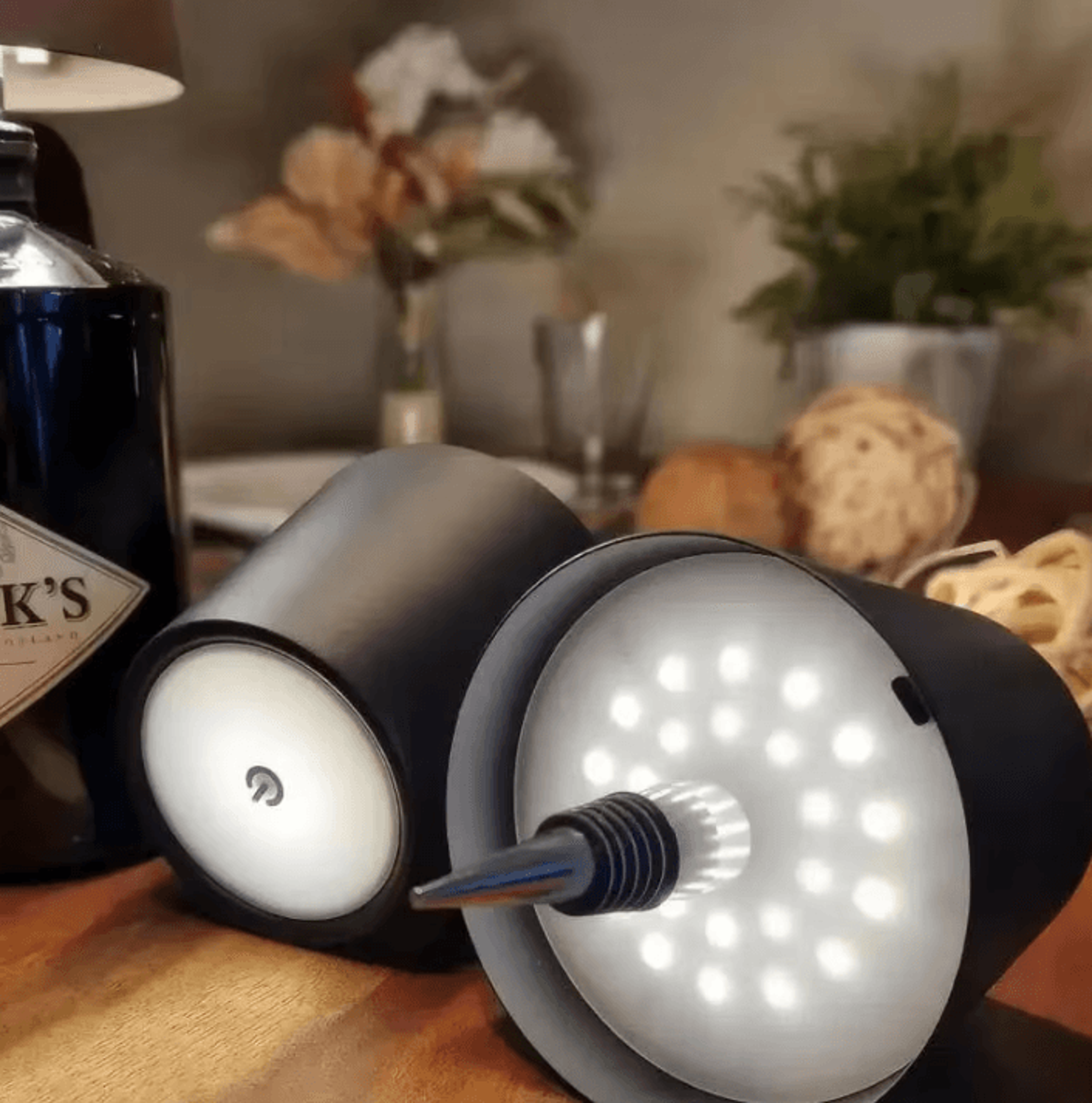 Wireless Wine Bottle LED Table Lamp With Touch Control  3 Color Dimming 4