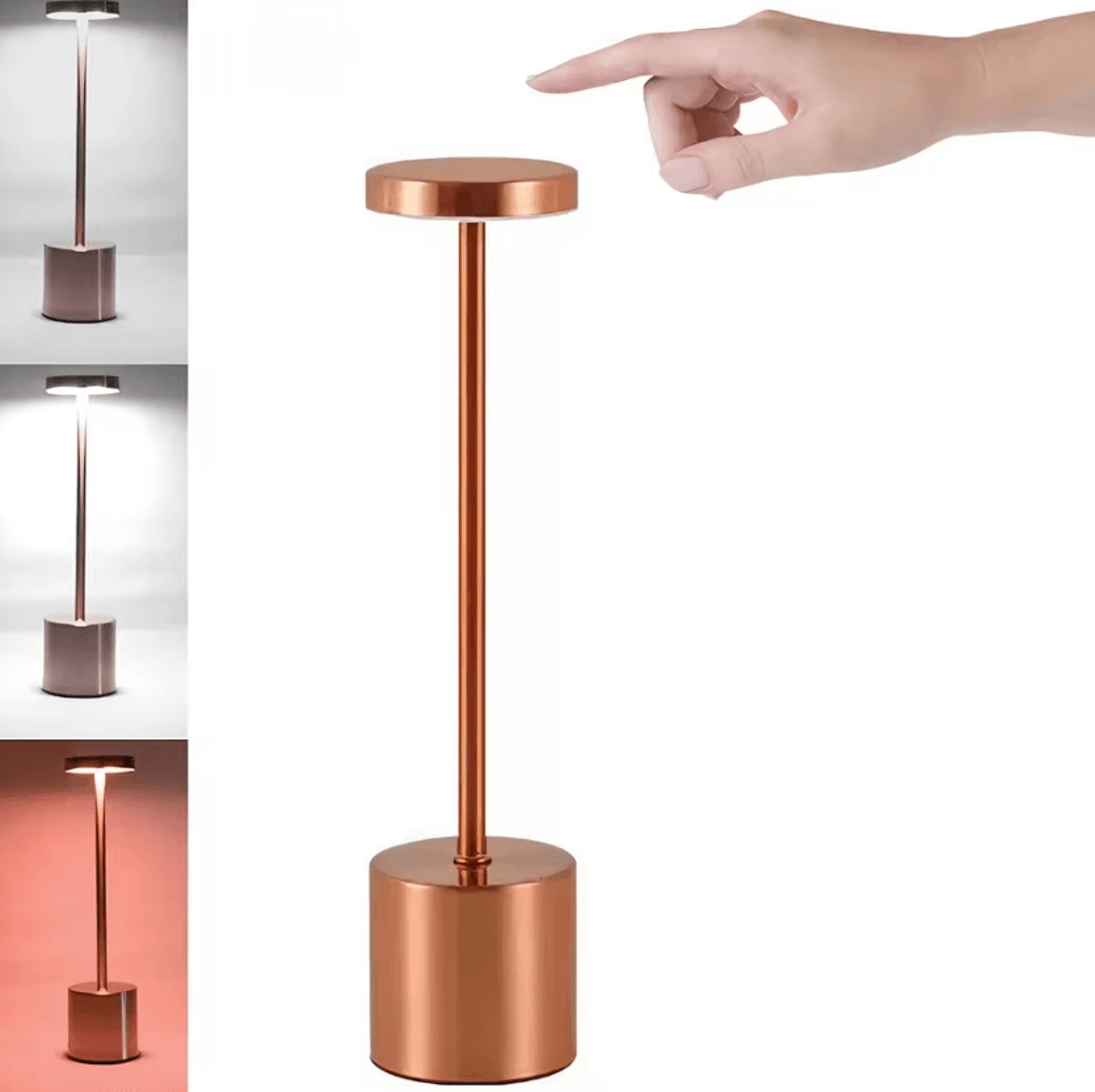USB Rechargeable Touch Sensor LED Table Lamp With Stepless Dimming For Bedroom  Reading 9