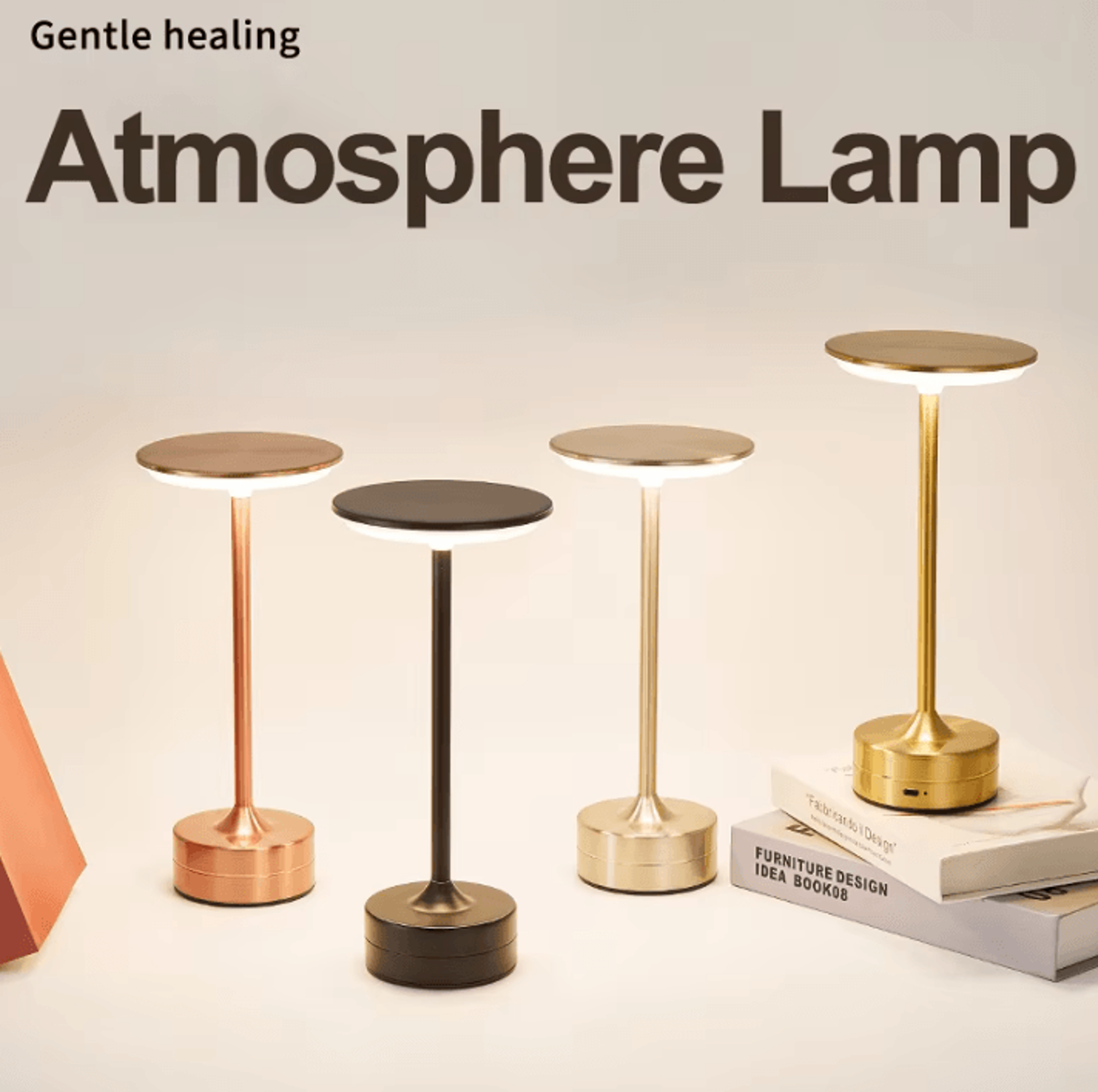 USB Rechargeable LED Table Lamp With Touch Control  Stepless Dimming For Bedroom 1