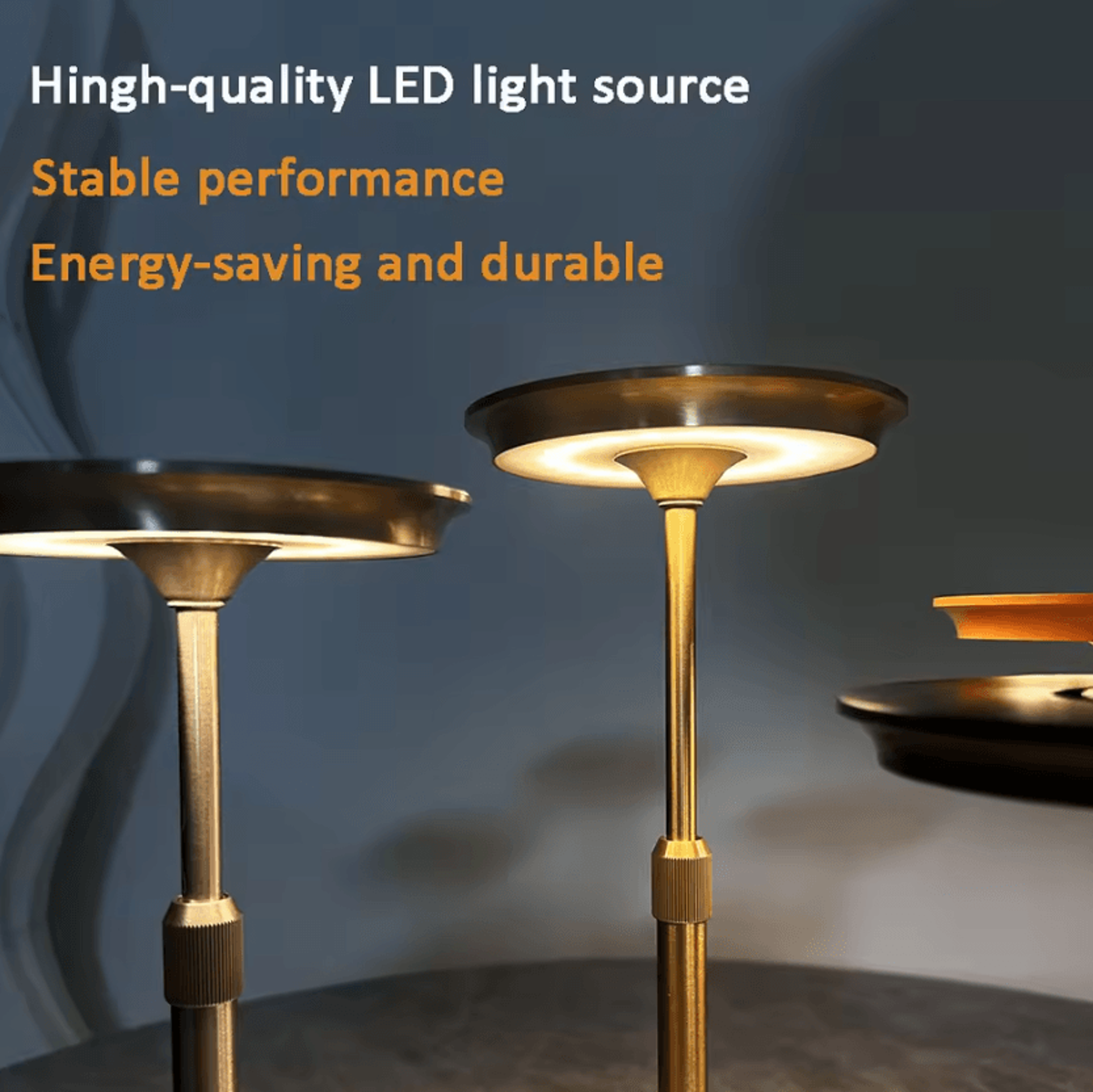 Retro Rechargeable Touch Table Lamp Adjustable Height Cordless LED Desk Lamp 2