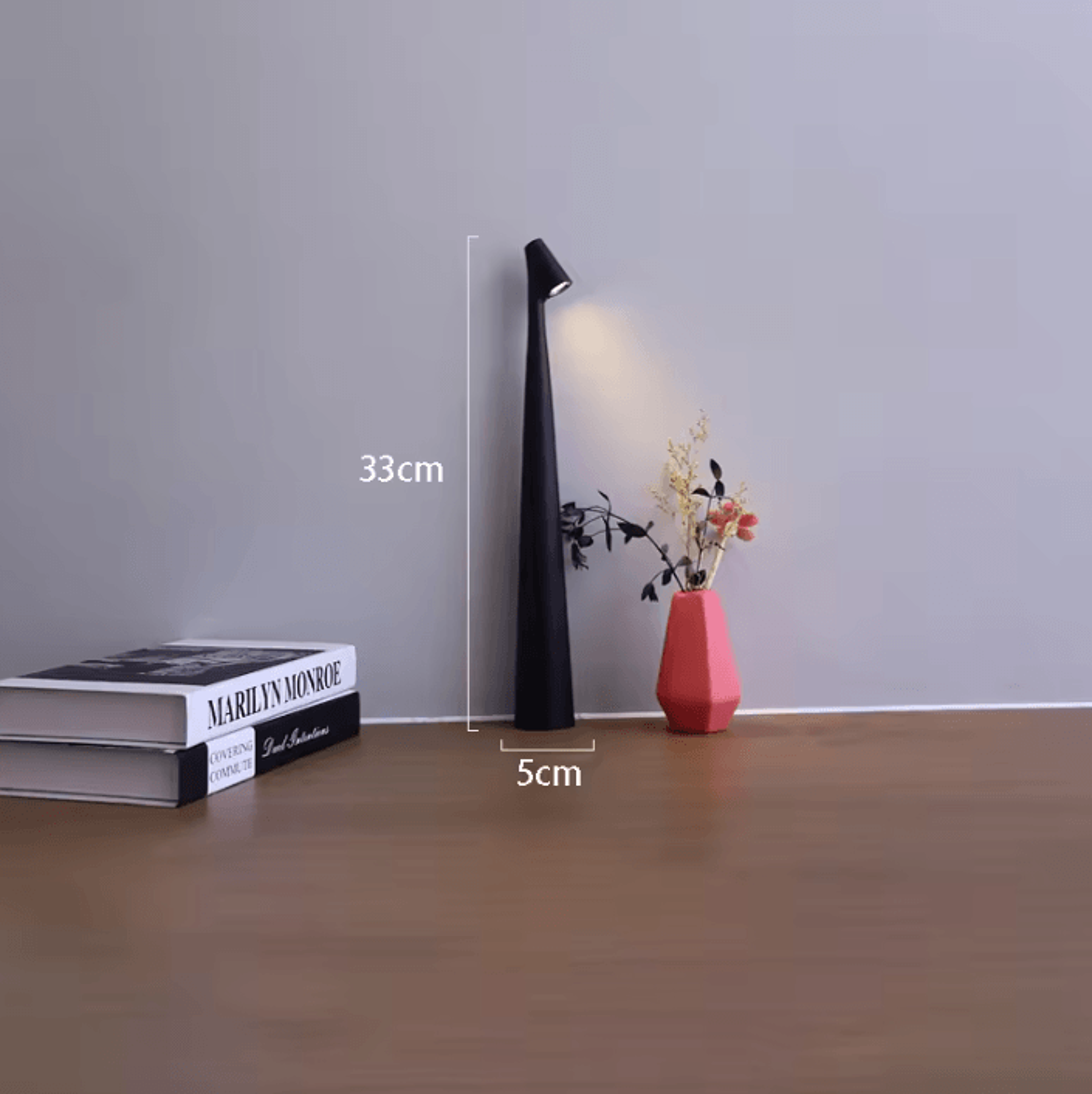 Minimalist Rechargeable LED Desk Lamp Touch Dimmable Bedside Table Light 2