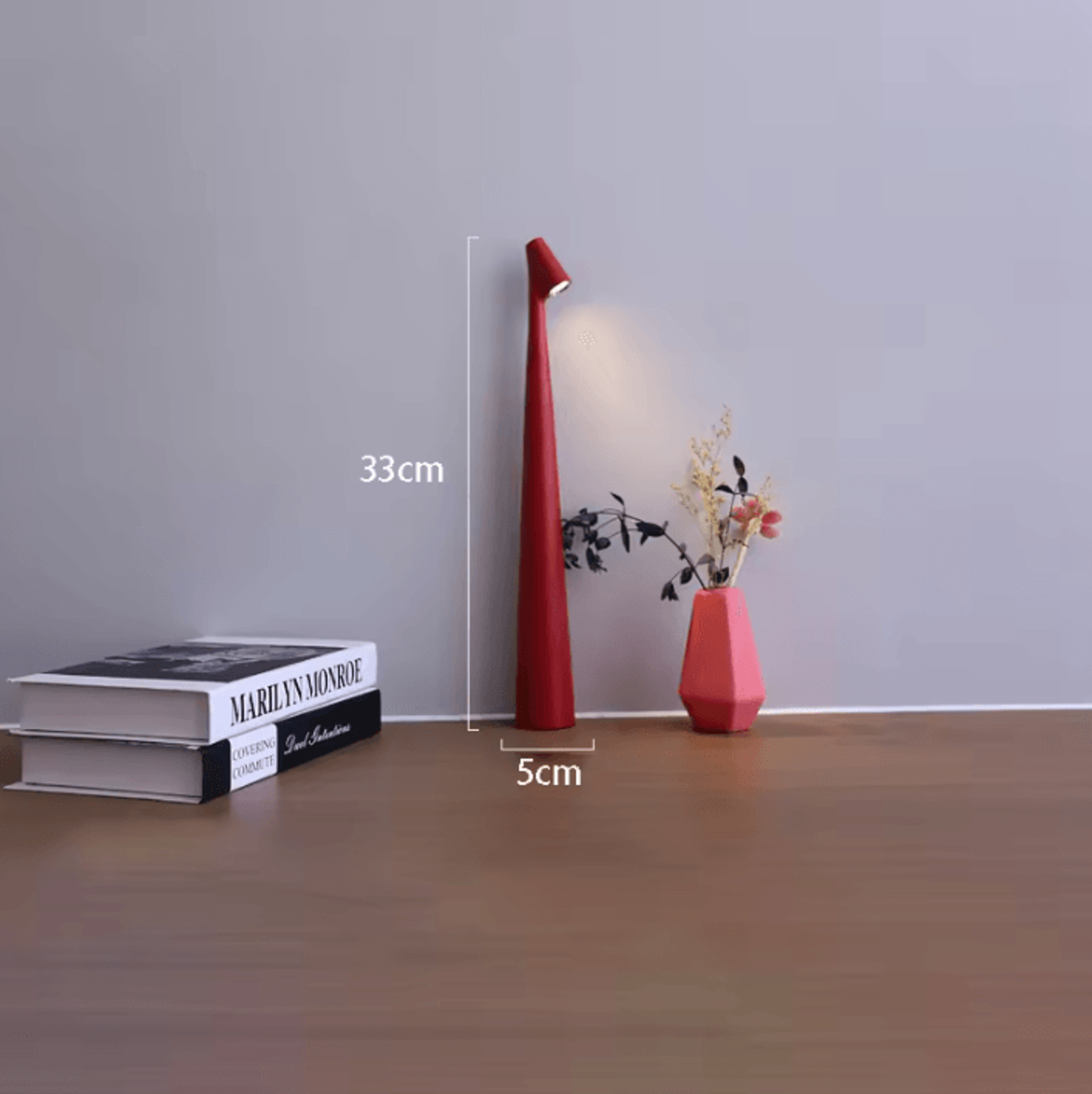 Minimalist Rechargeable LED Desk Lamp Touch Dimmable Bedside Table Light 5