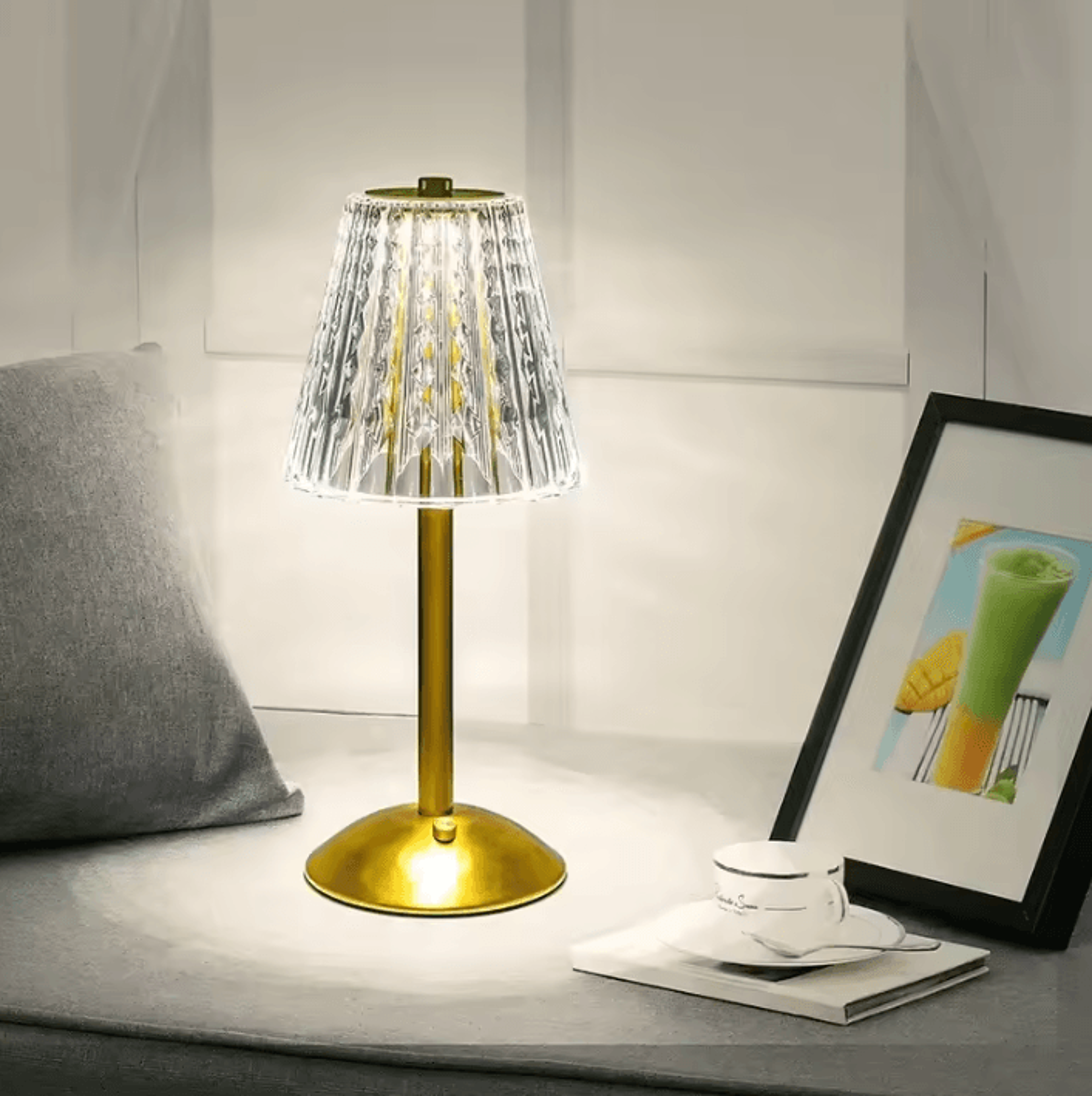 Rechargeable Wireless Touch Table Lamp Portable LED Bedside  Restaurant Light 3