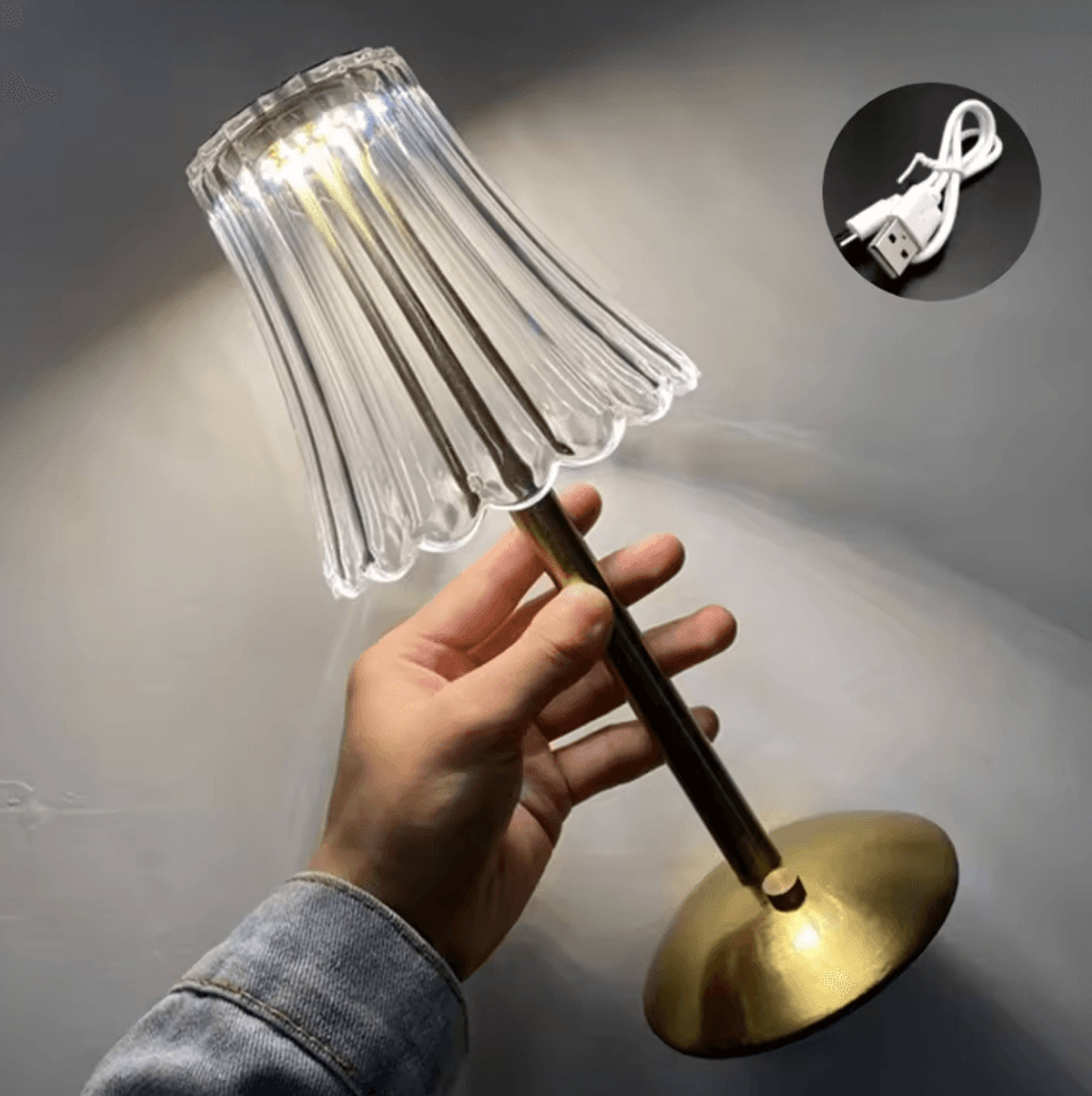 Rechargeable Wireless Touch Table Lamp Portable LED Bedside  Restaurant Light 4