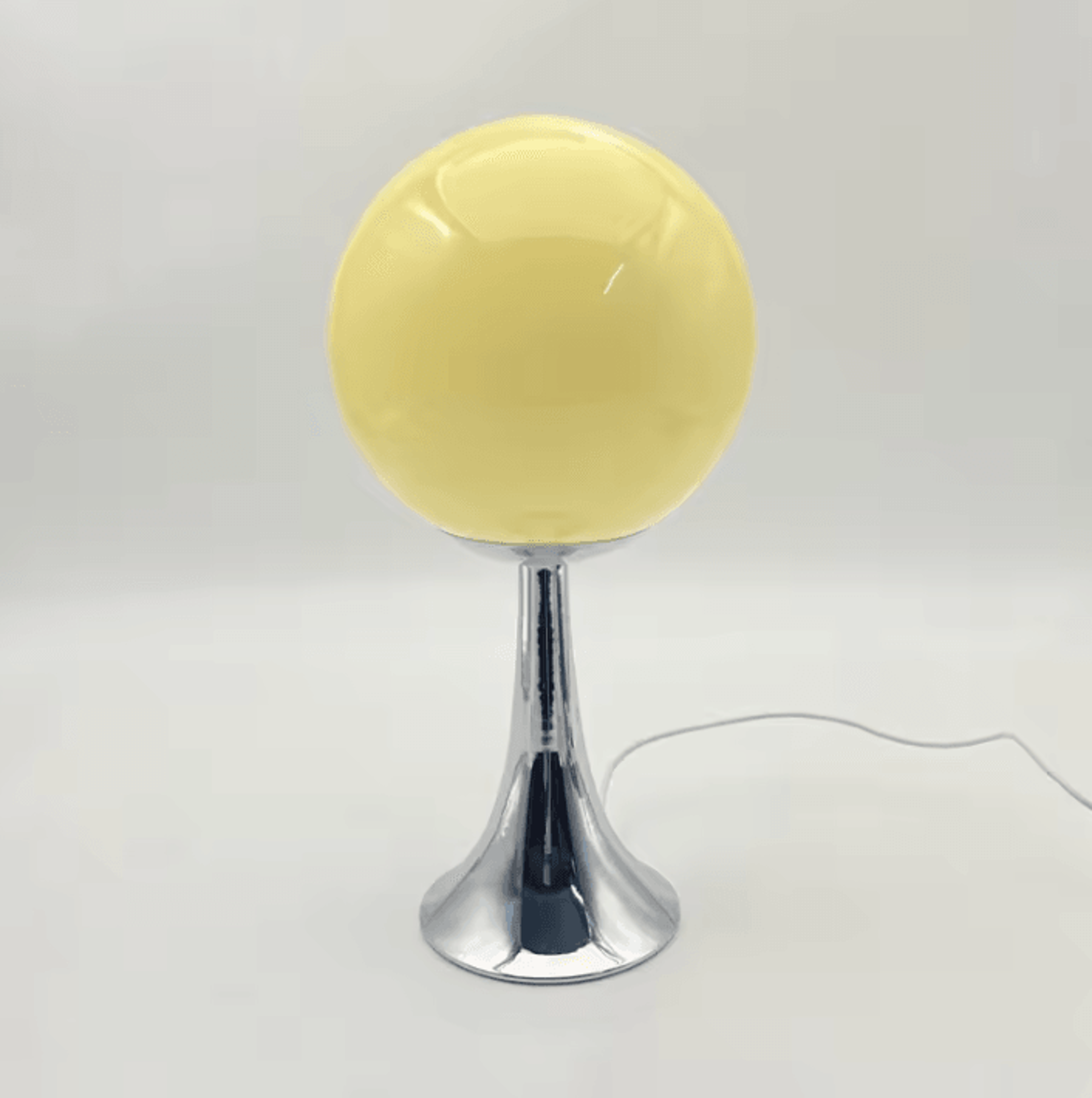Nordic Glass Globe Table Lamp 3 Color Dimmable Ambient Bedside Light 4
