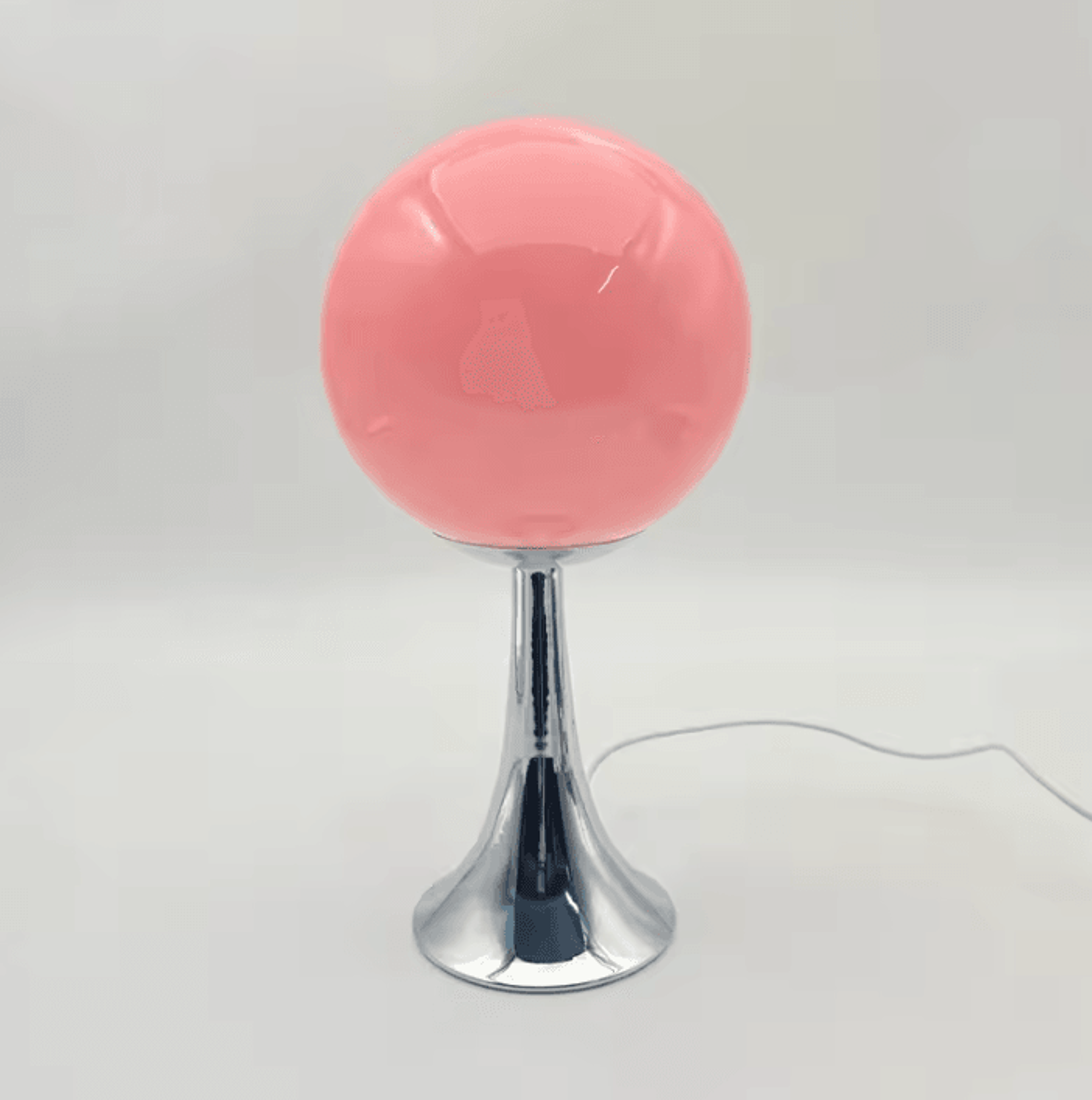Nordic Glass Globe Table Lamp 3 Color Dimmable Ambient Bedside Light 5