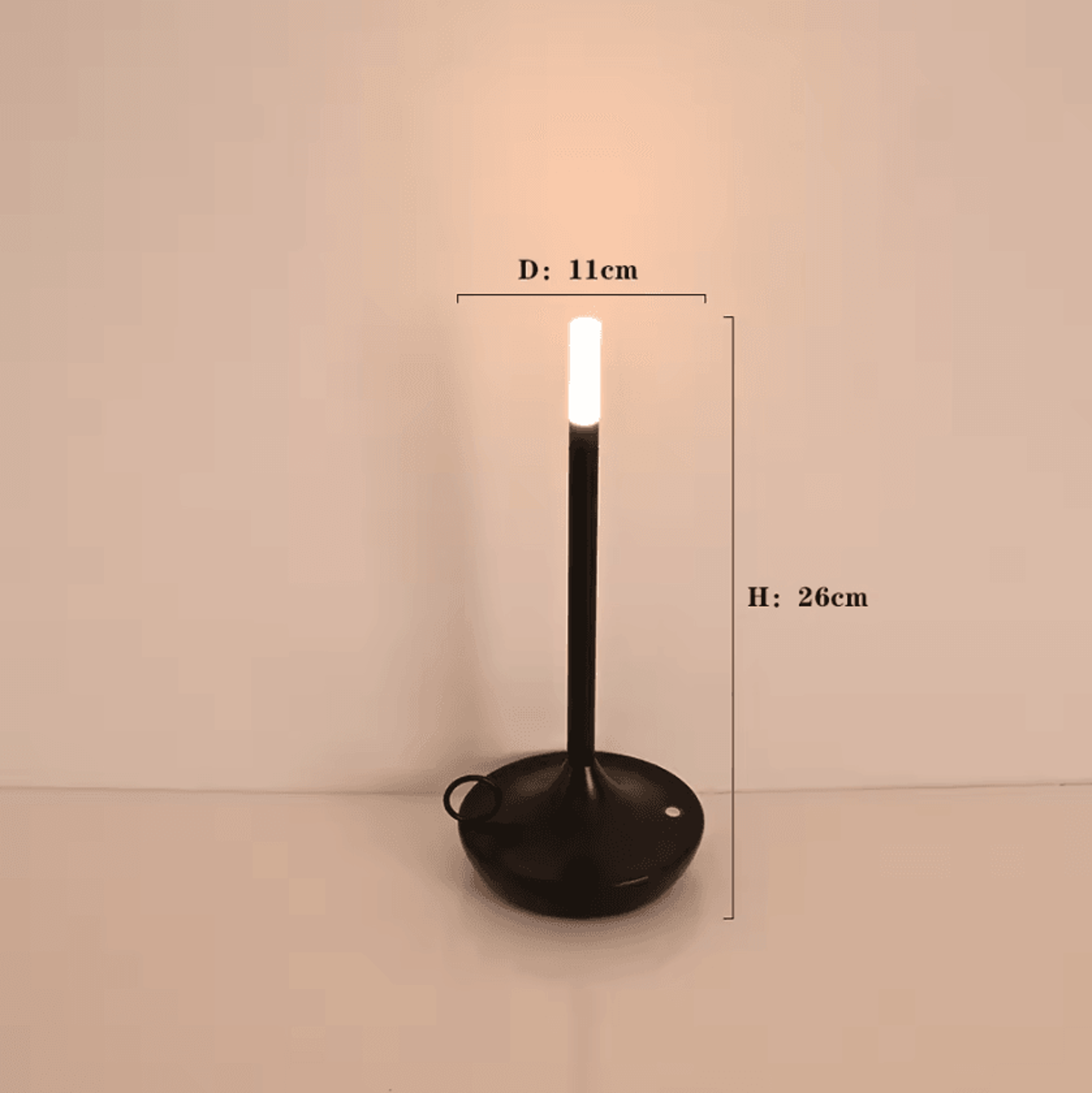 Rechargeable Candlelight Atmosphere Table Lamp Touch LED Bedside Light 2