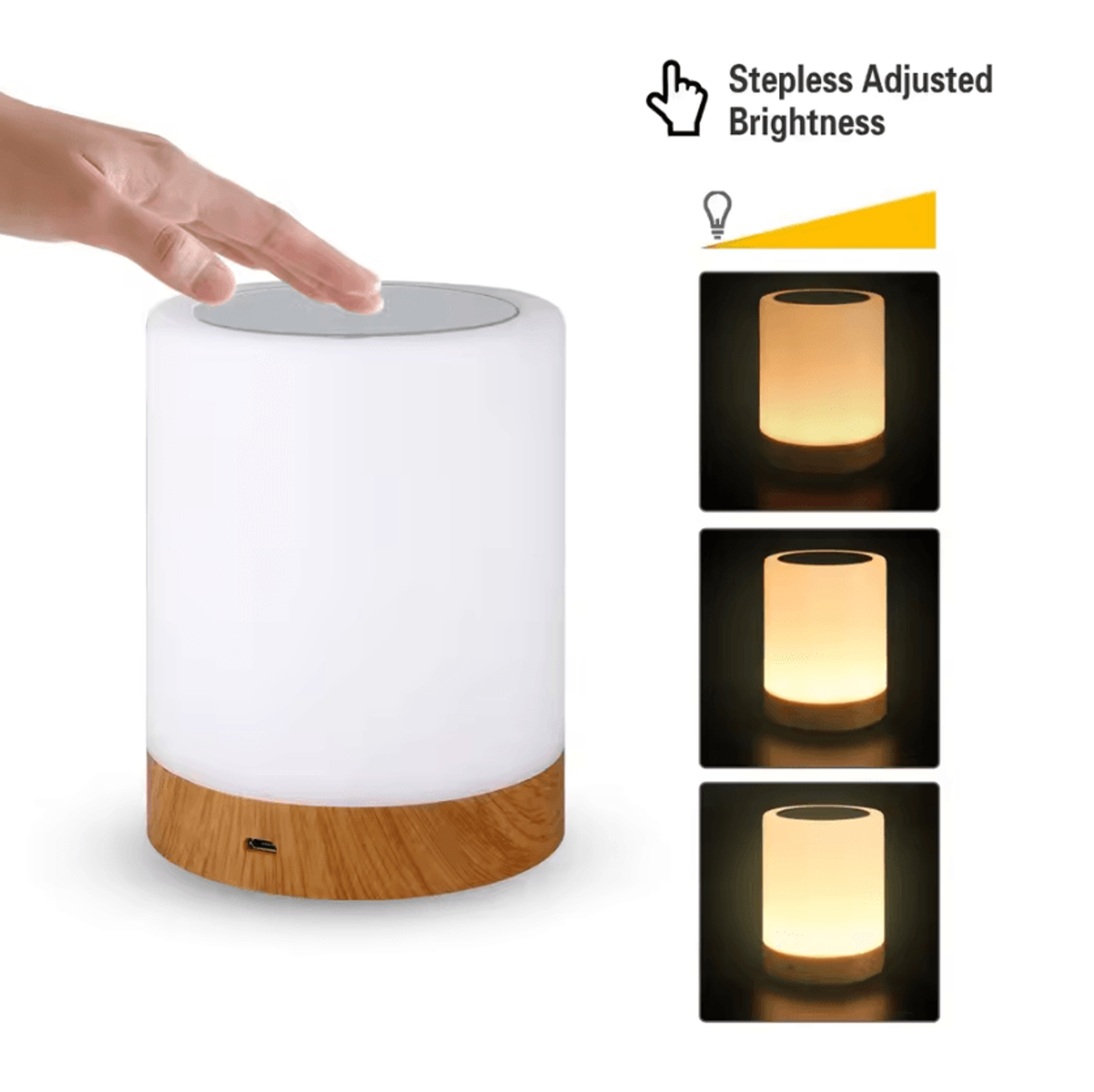 Rechargeable 16 Color LED Bedside Lamp Touch Dimmable Mood Light 4