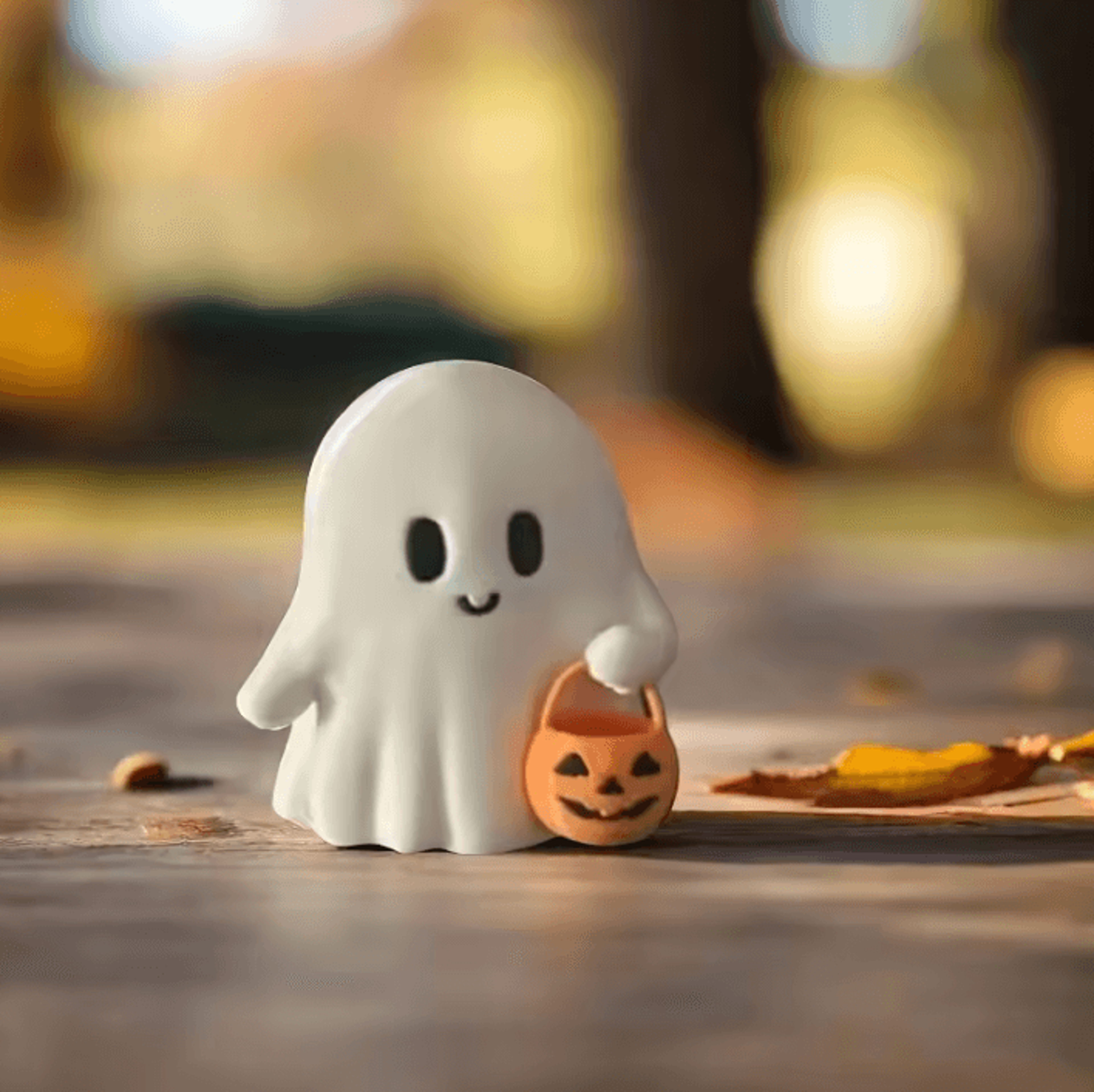 cute anime pumpkin statue halloween decorative resin figurine