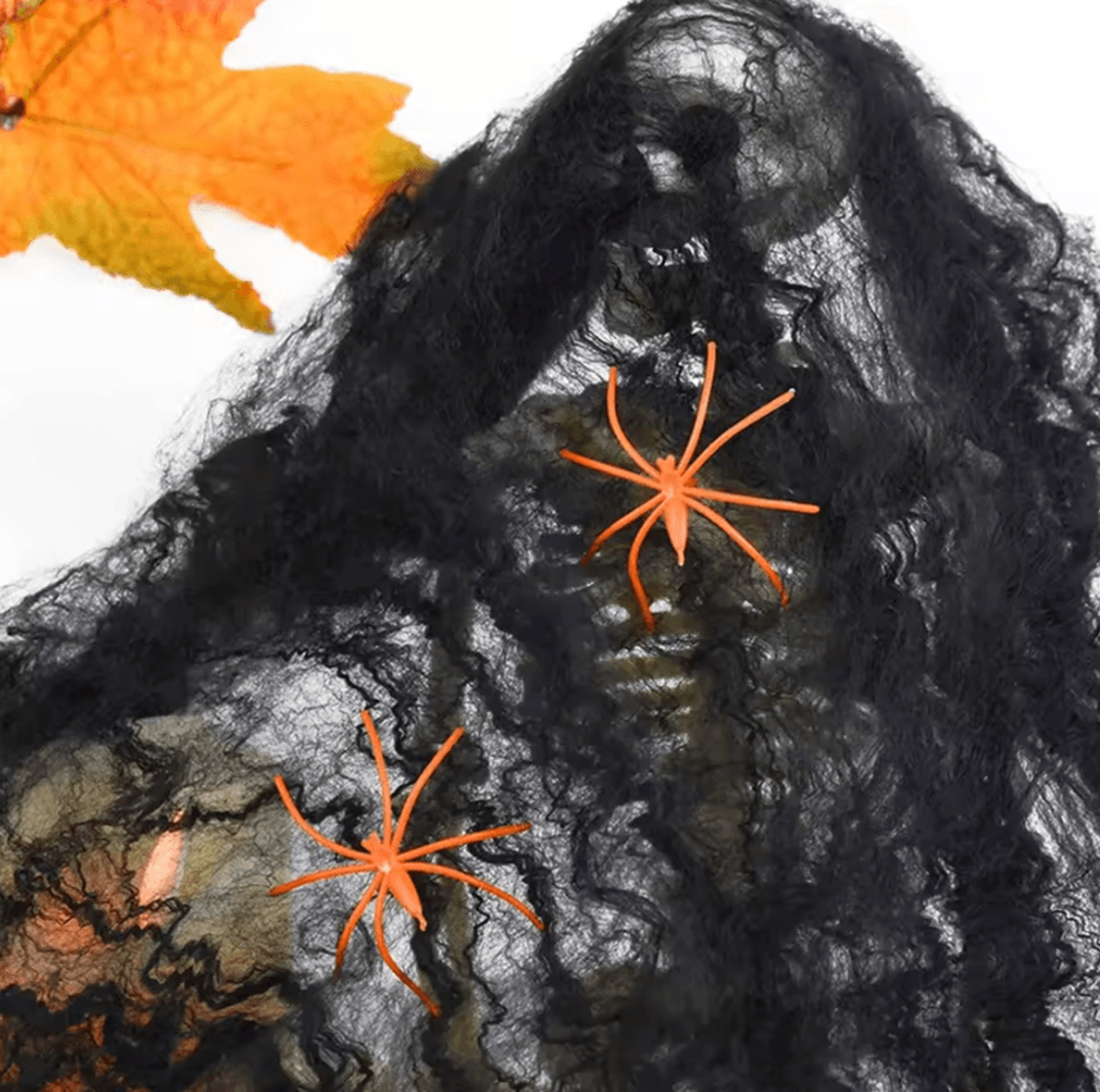 White Stretch Spider Web Halloween Decoration Artificial Cobweb Party Decor 4