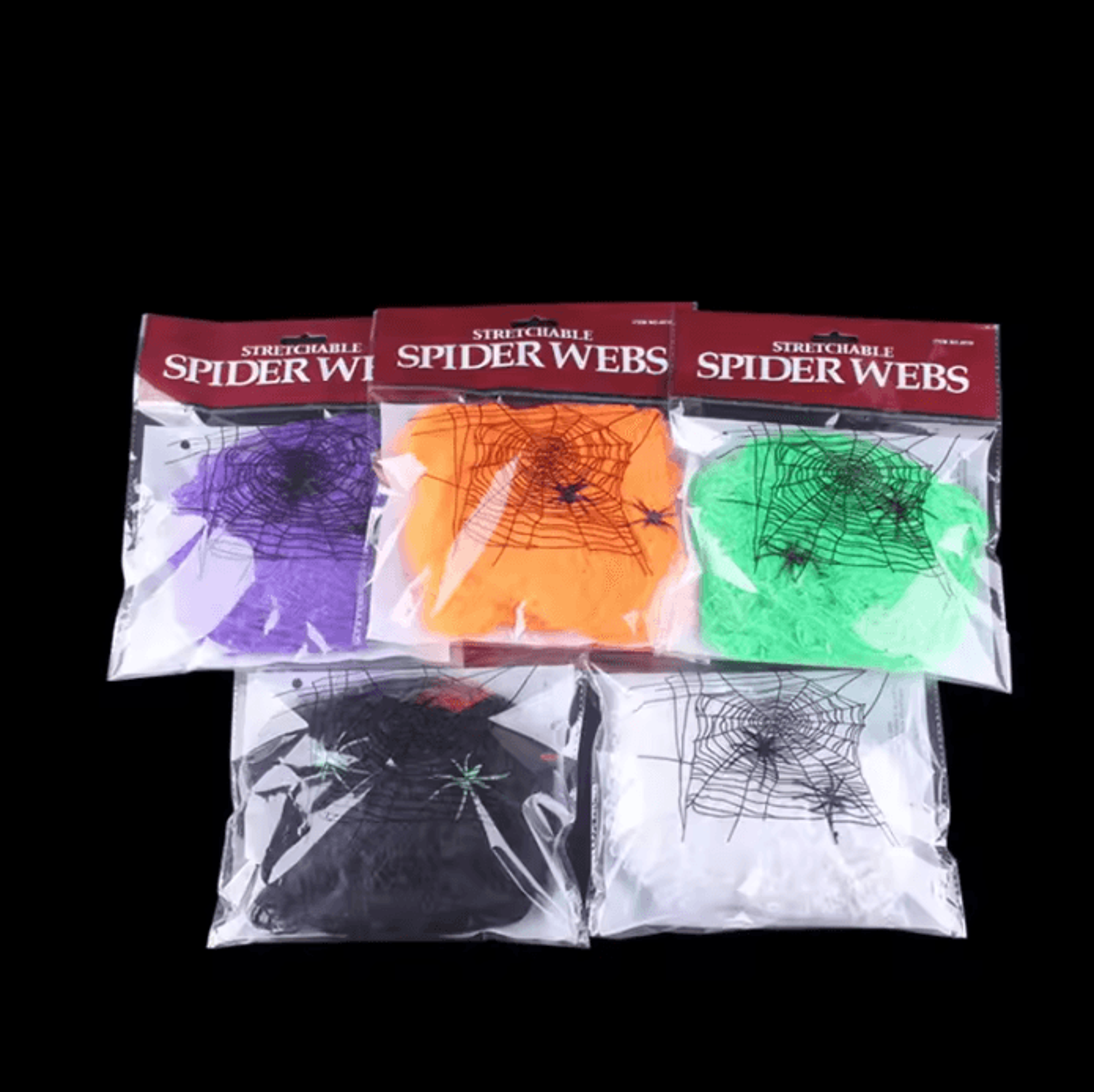 White Stretchy Halloween Spider Web Decoration Haunted House Cobweb Prop 2