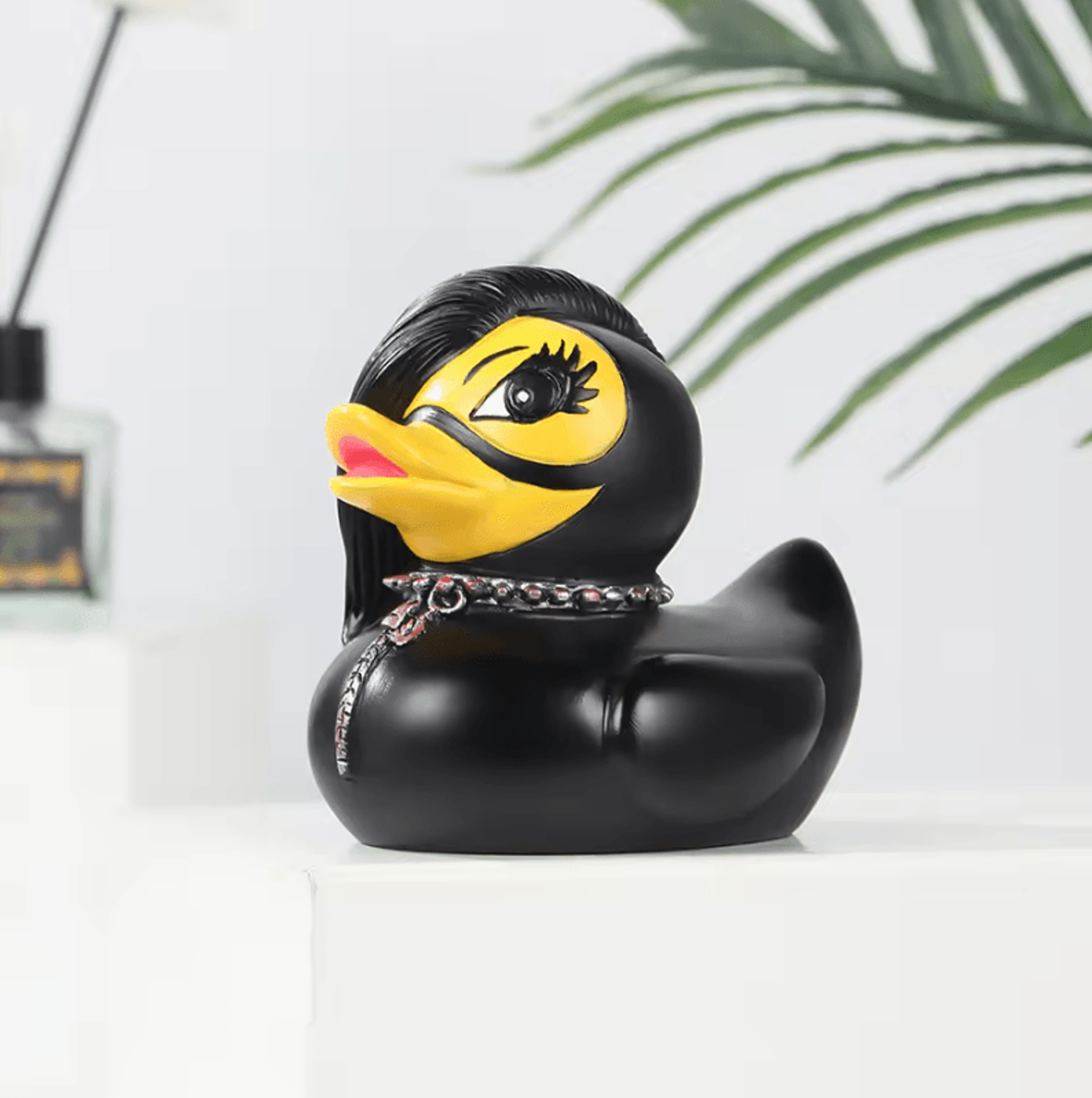 Dark Gothic Duck Sculpture  Gothic Duck Statue Resin Collectible For Alternative Home Decor 2