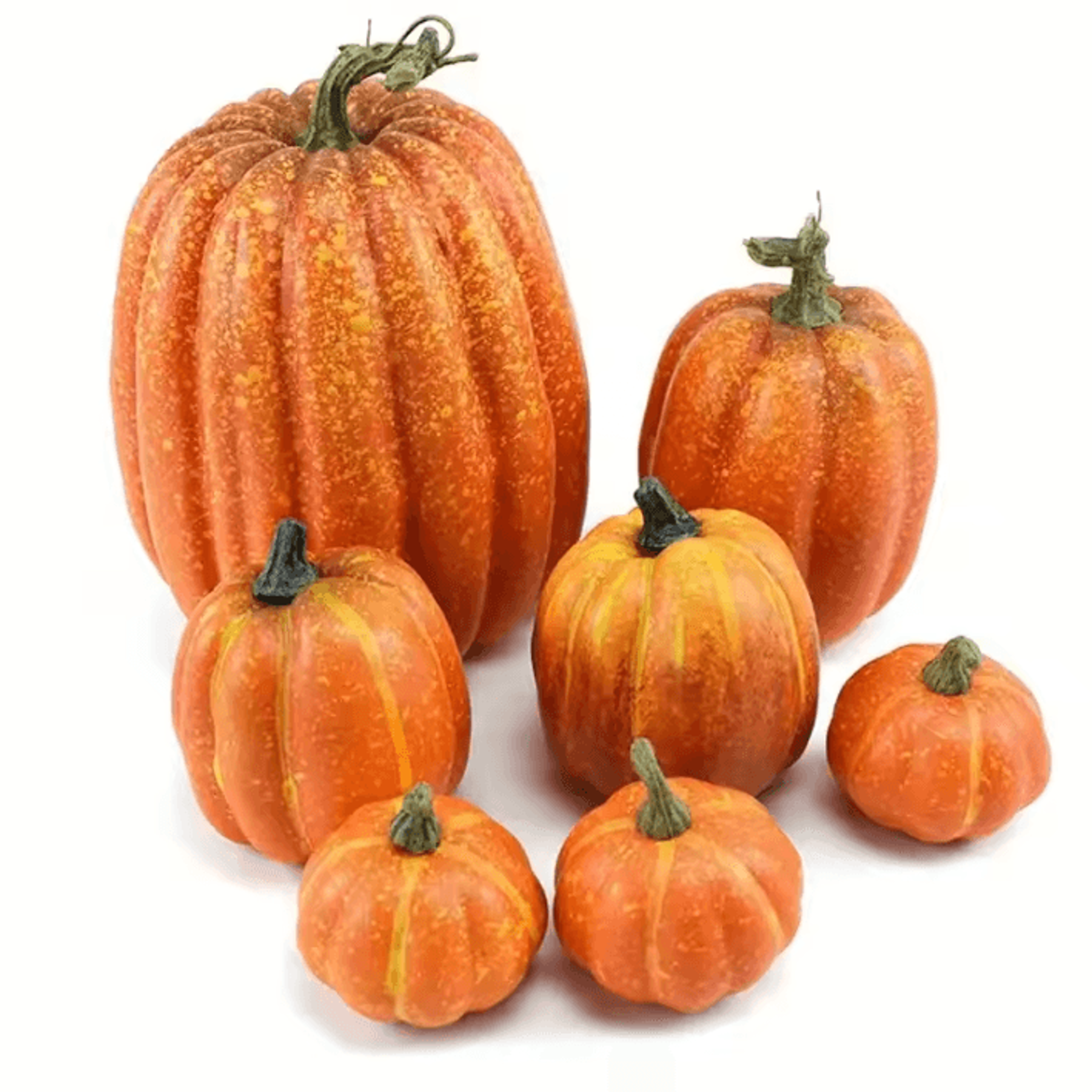 7PCS Artificial Pumpkin Set  Artificial Pumpkins For Halloween Harvest  Autumn Table Decor 4