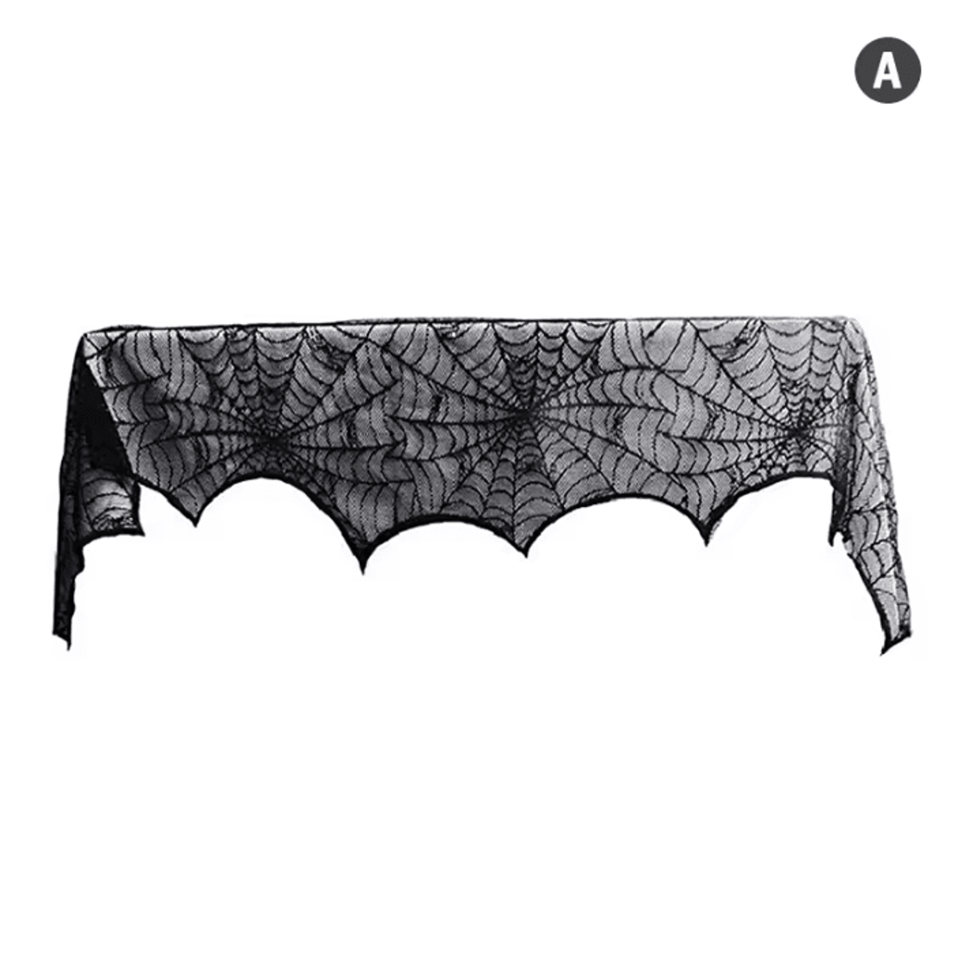 Halloween Lace Spider Web Table Runner  Halloween Tablecloth Skeleton Skull Mantel Scarf For Spooky 3