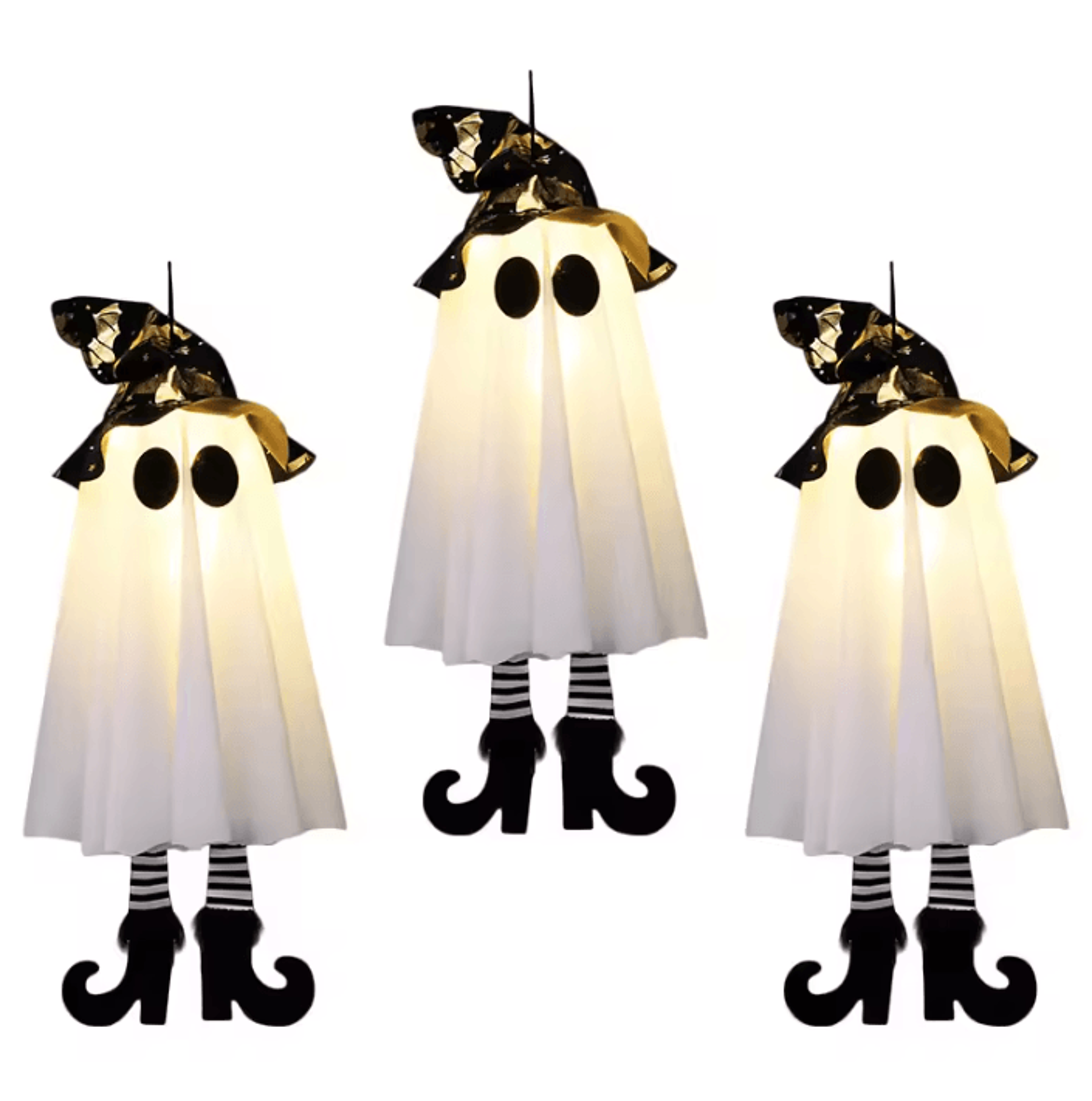 LED LightUp Witch  Ghost Hanging Decoration  Halloween Hanging Decorations For Indoor  Outdoor Part 4