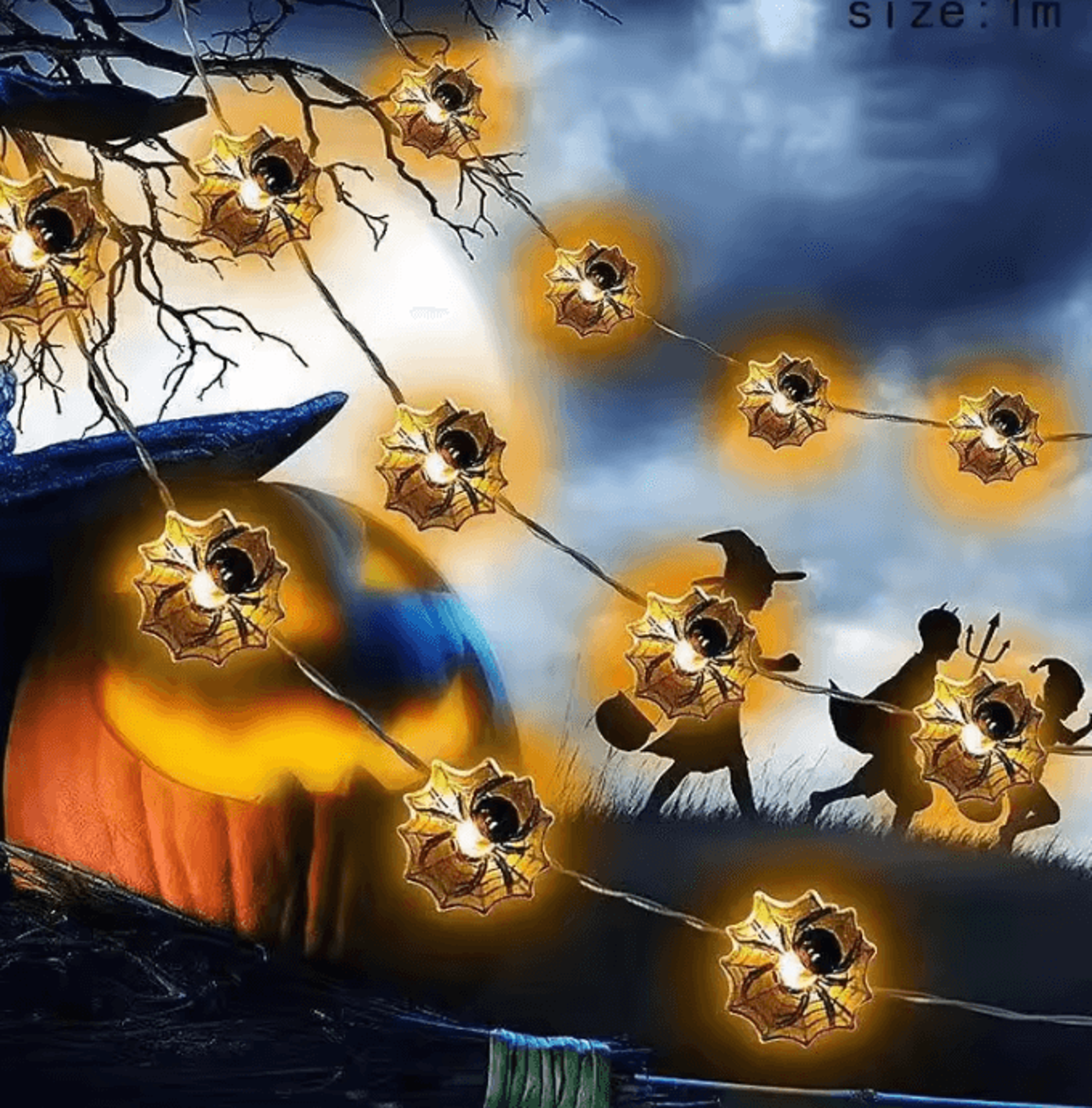 Halloween LED String Lights  Halloween String Lights Pumpkin Skull  Eyeball Party Decorations 4
