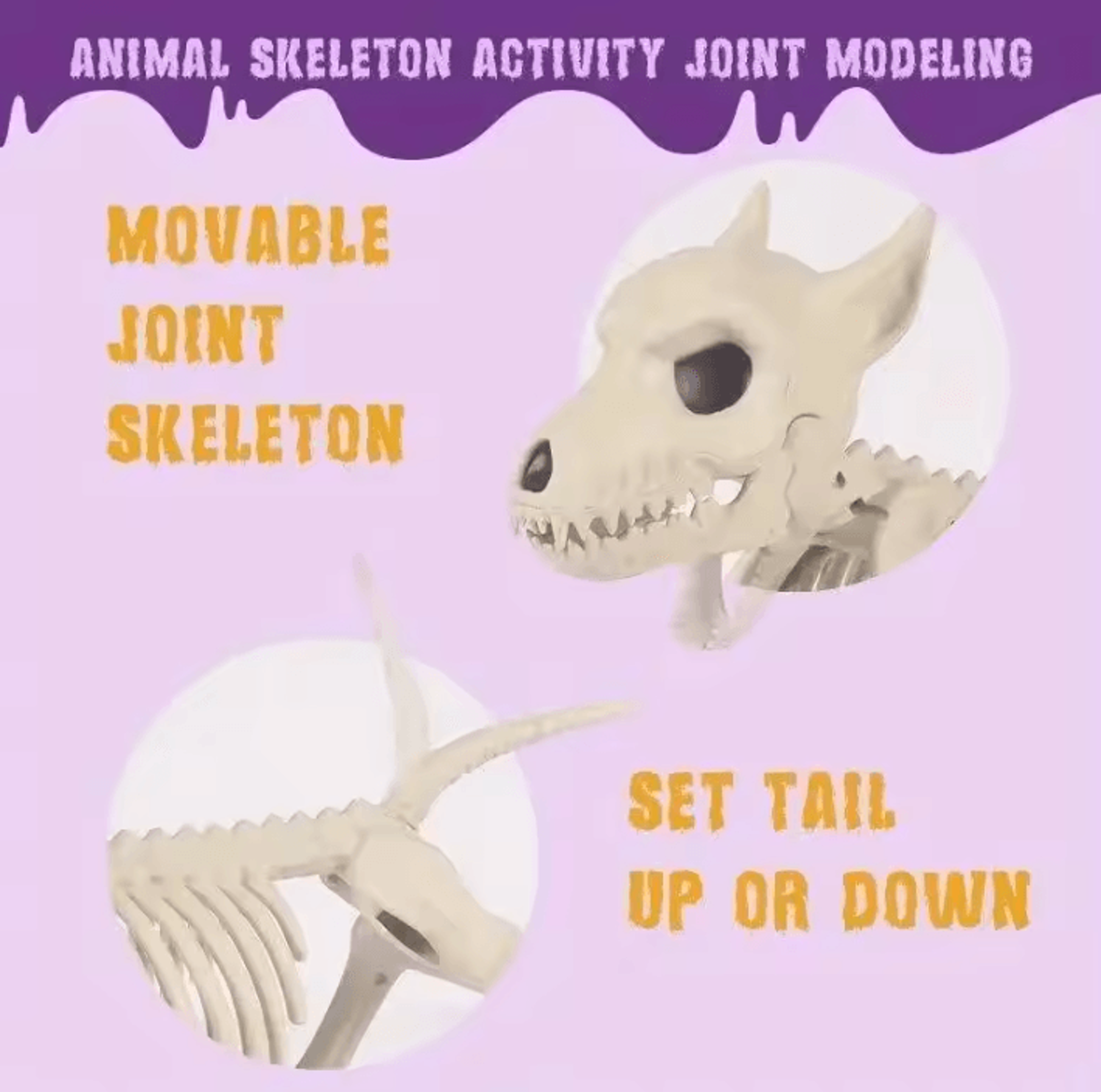 Halloween Skeleton Animal Decor  Skeleton Wolf Decoration For Indoor Outdoor  Garden Displays 2