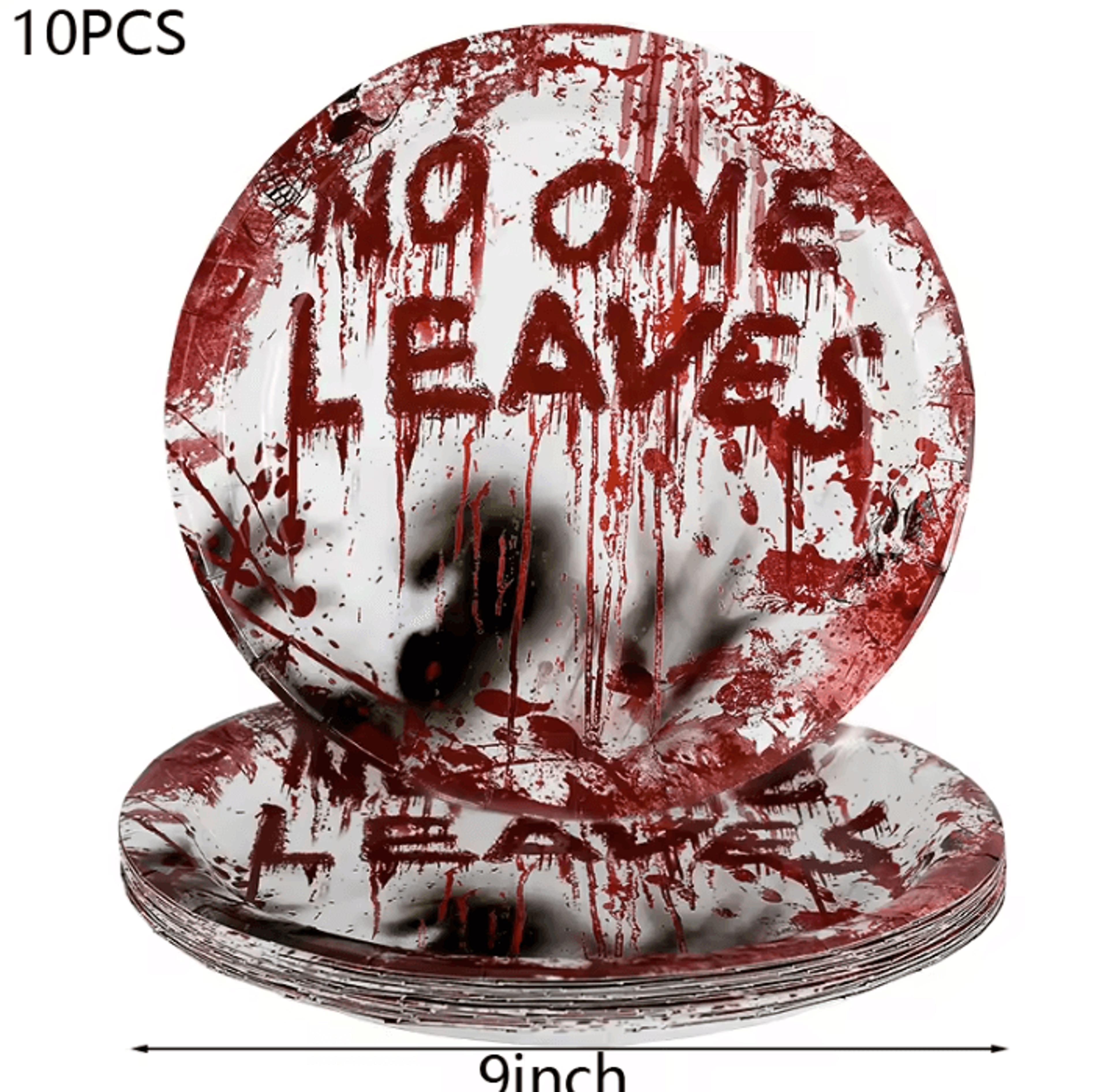 Bloody Handprint Halloween Tableware Set  Halloween Party Tableware Disposable Plates Cups  Popcorn 7