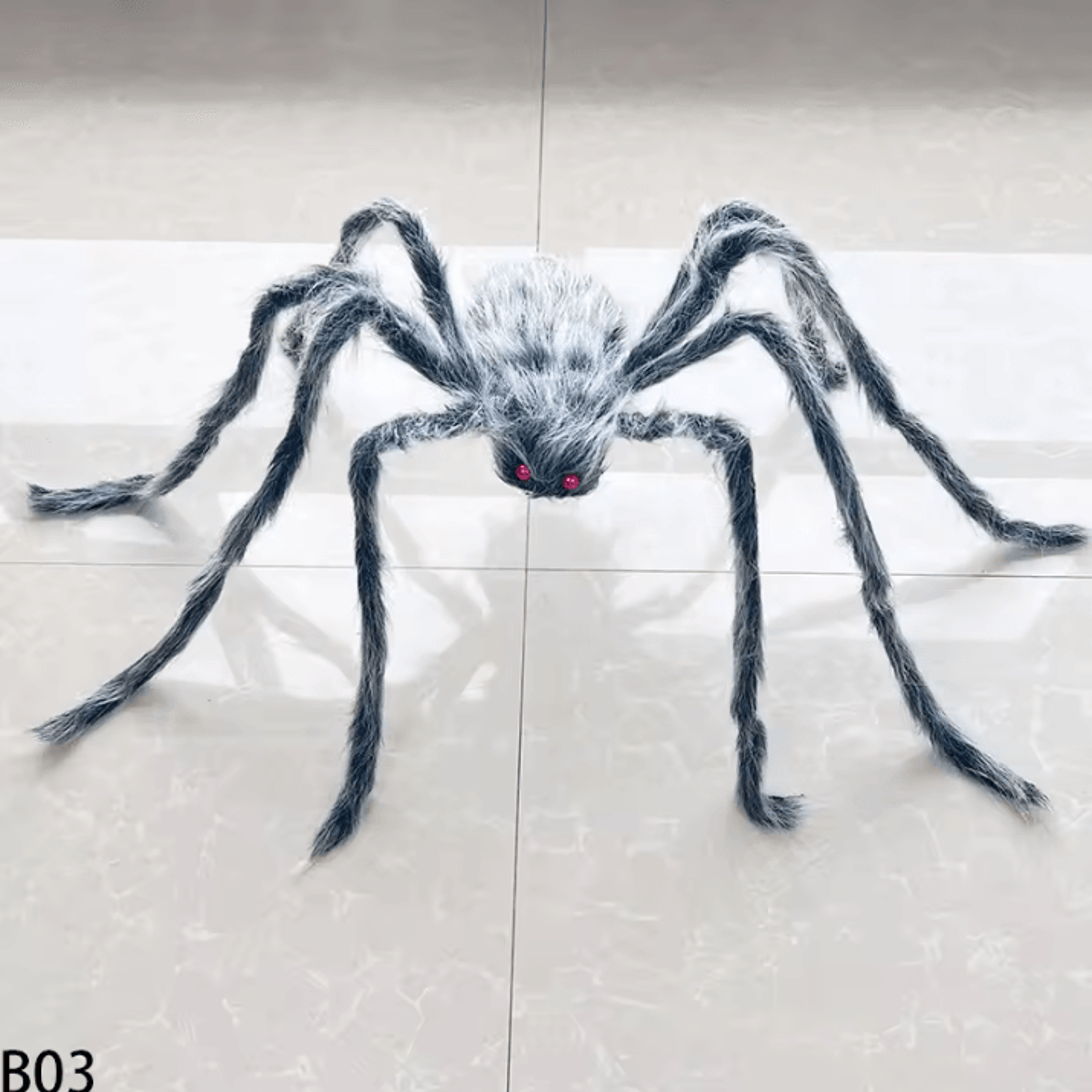 Giant Black Plush Spider  Halloween Giant Spider Scary Decoration For Haunted House  Outdoor Decor 8