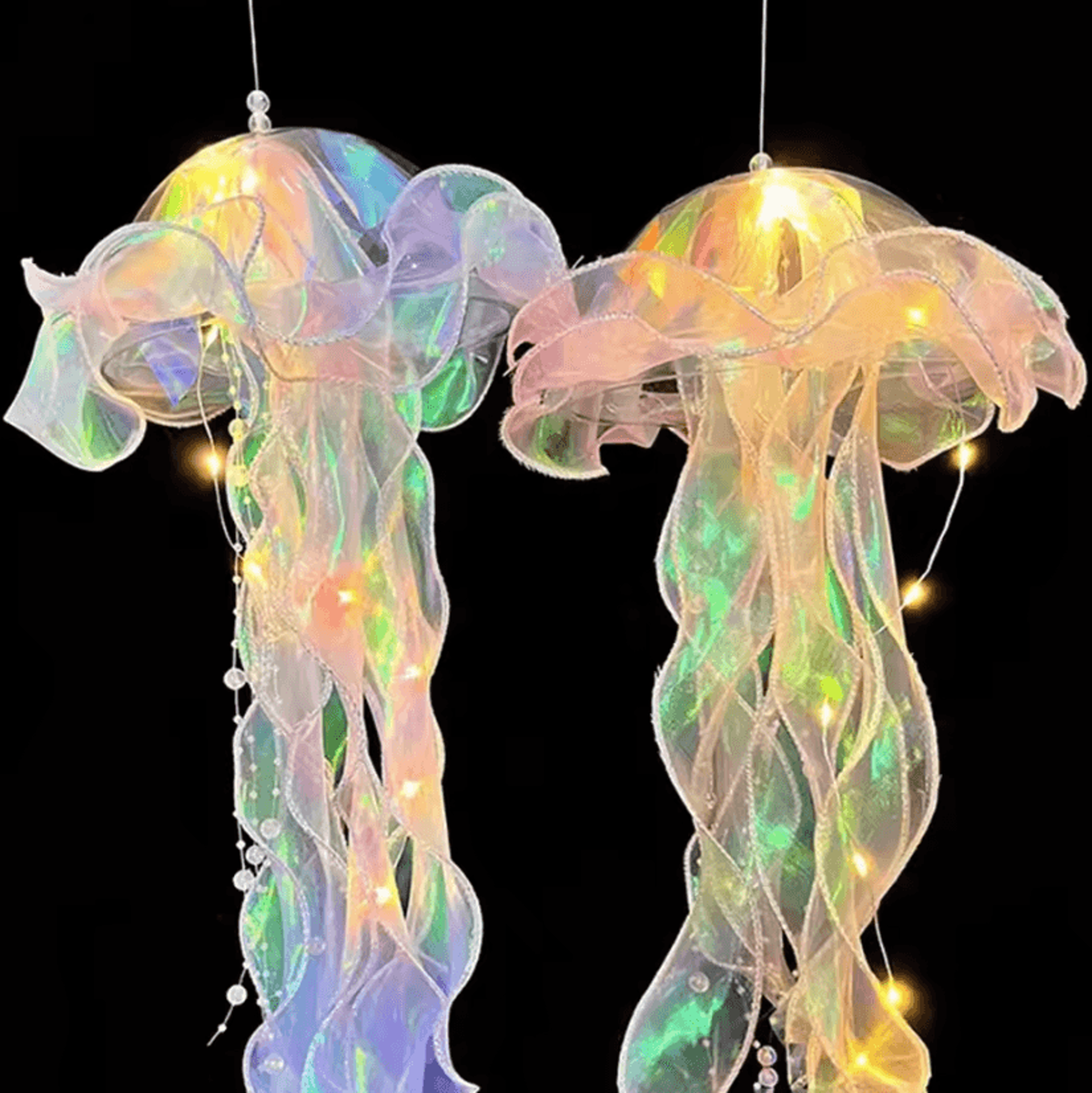 DIY Jellyfish Lantern  Jellyfish Lamp Under The Sea Decorative Light For MermaidThemed Rooms  Parti 1