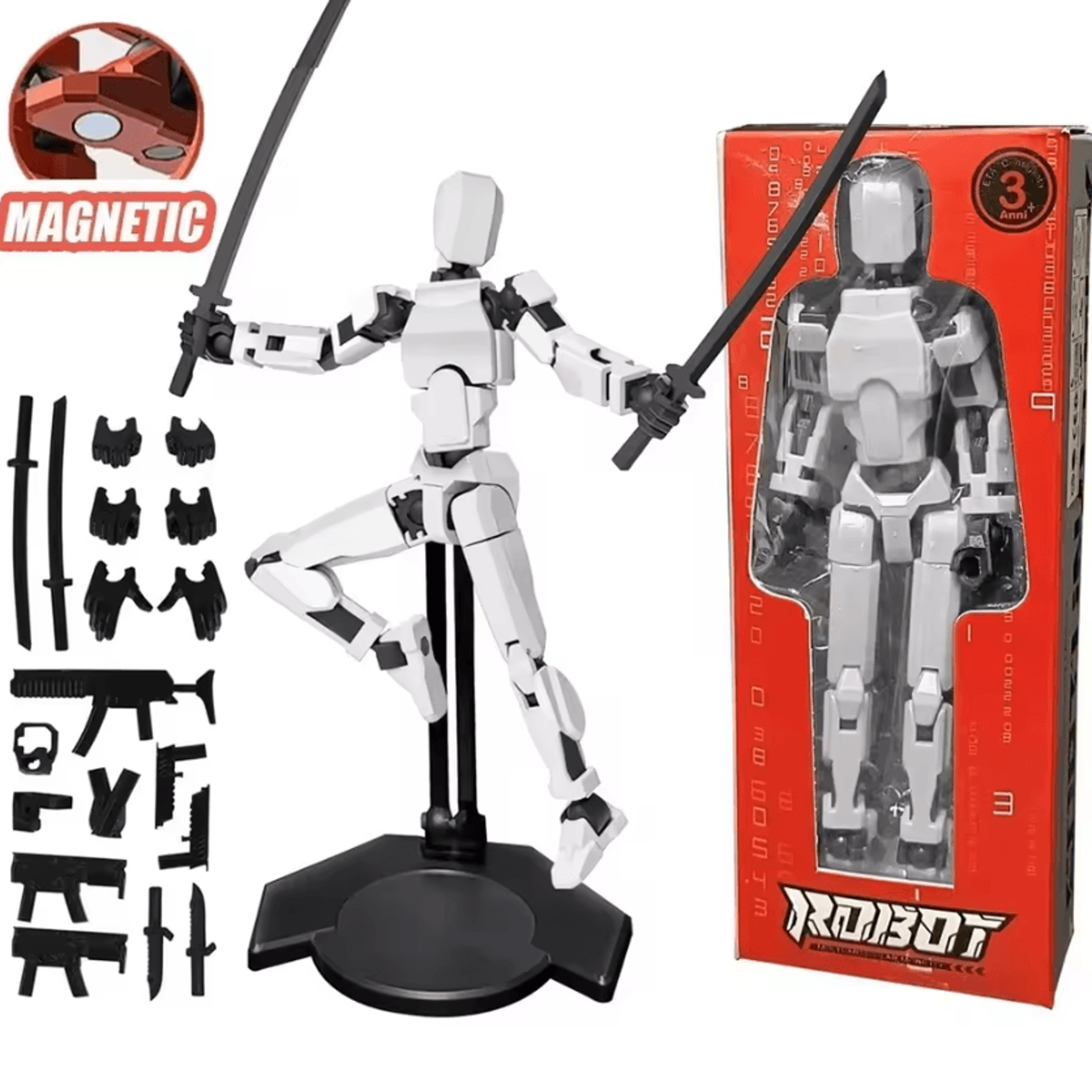 T13 Movable Action Figure  13 Joint Action Figure Poseable Robot Action Figure With Display Stand 3