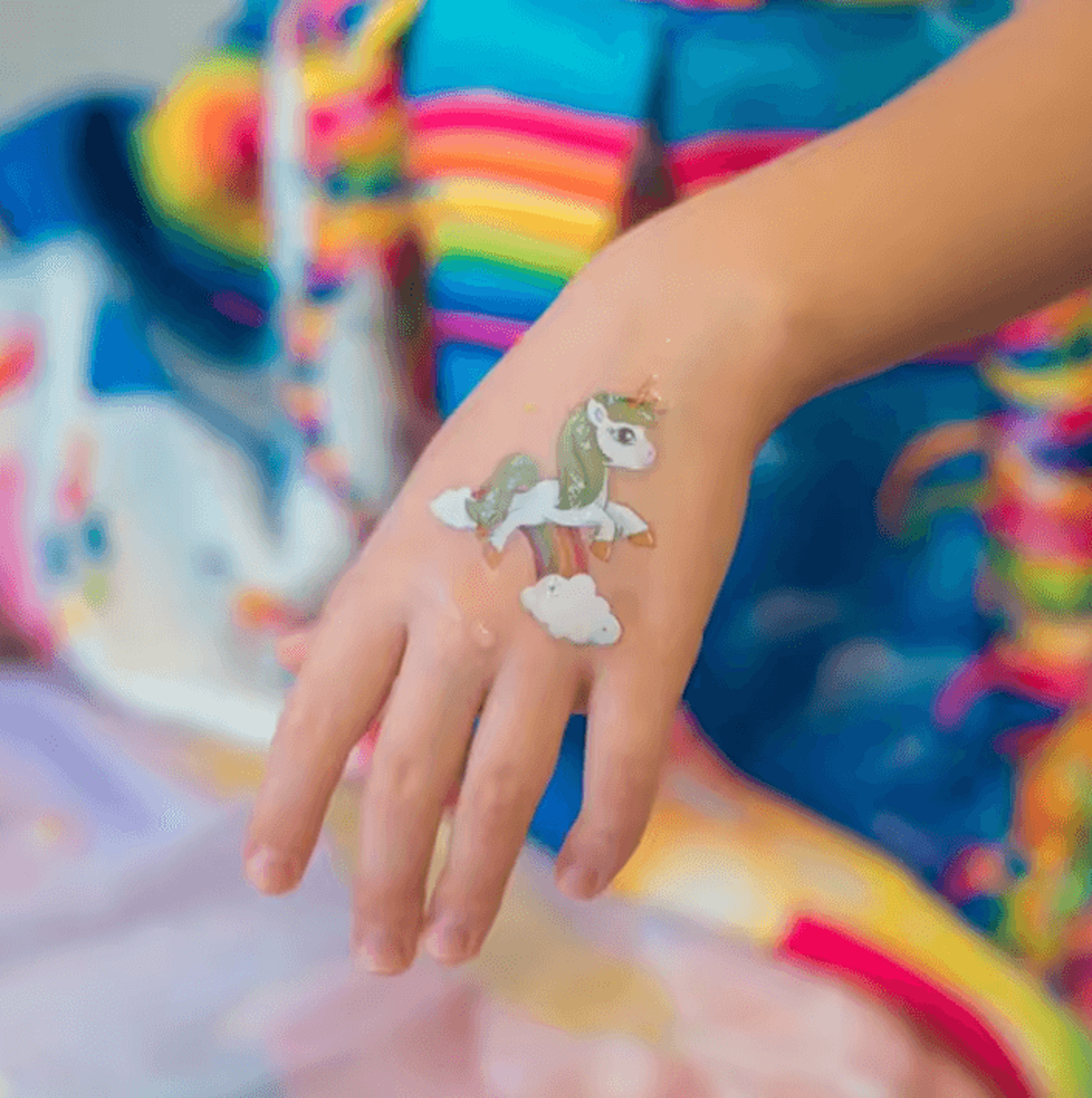 10 Sheets Unicorn Temporary Tattoo Stickers  Unicorn Temporary Tattoos Waterproof Kids Fake Tattoos 1