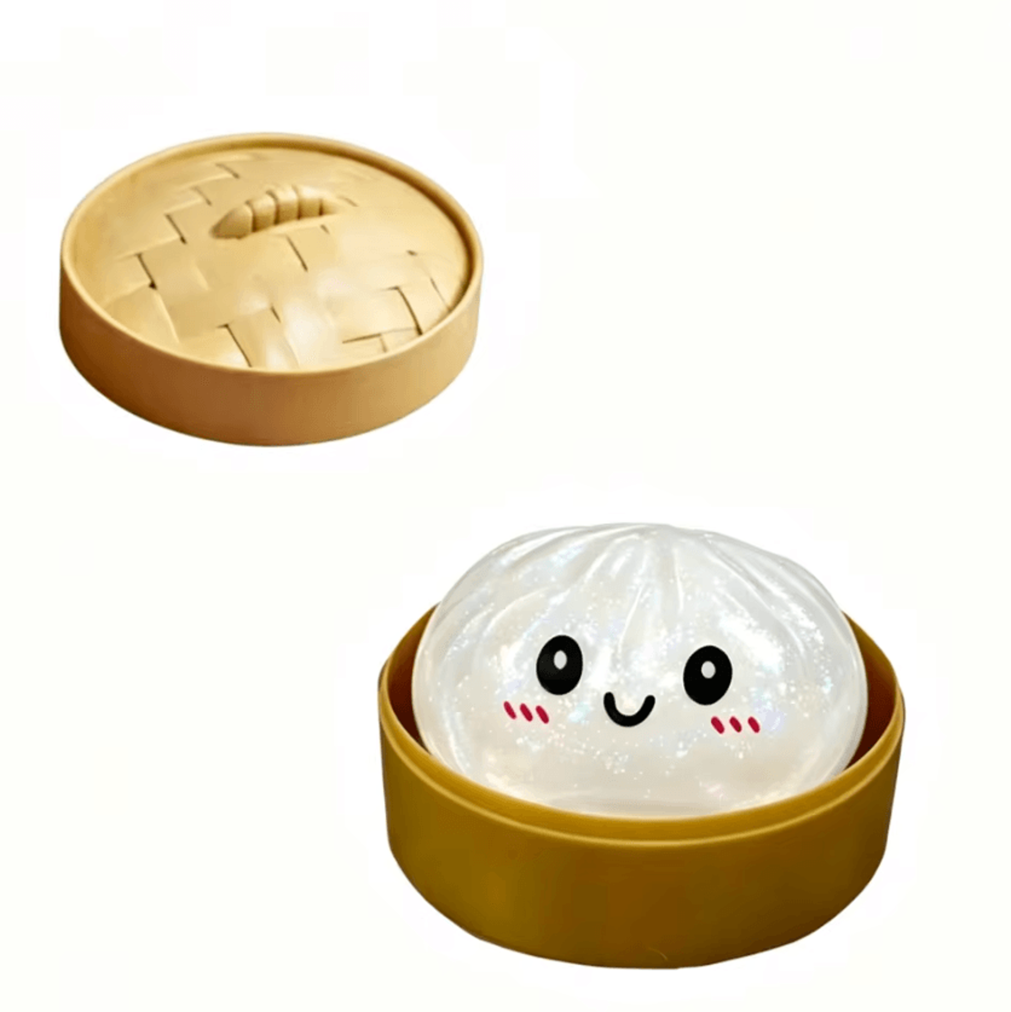 Dumpling Squishy Stress Ball With Bamboo Steamer  Slow Rebound Sensory Squeeze Toy 6