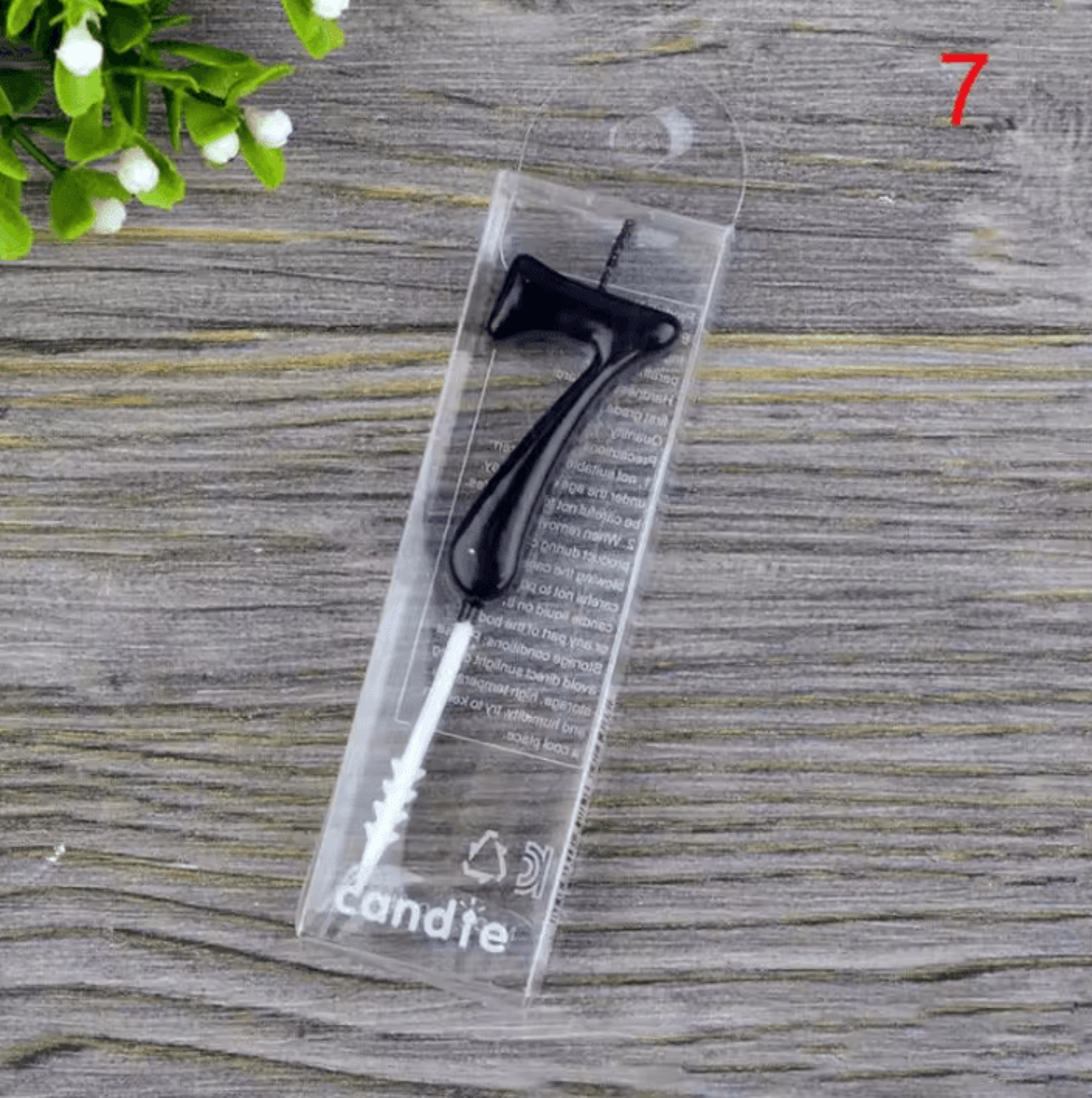 Black Number Birthday Candle 09  Stylish Numeral Cake Candle For Parties 9
