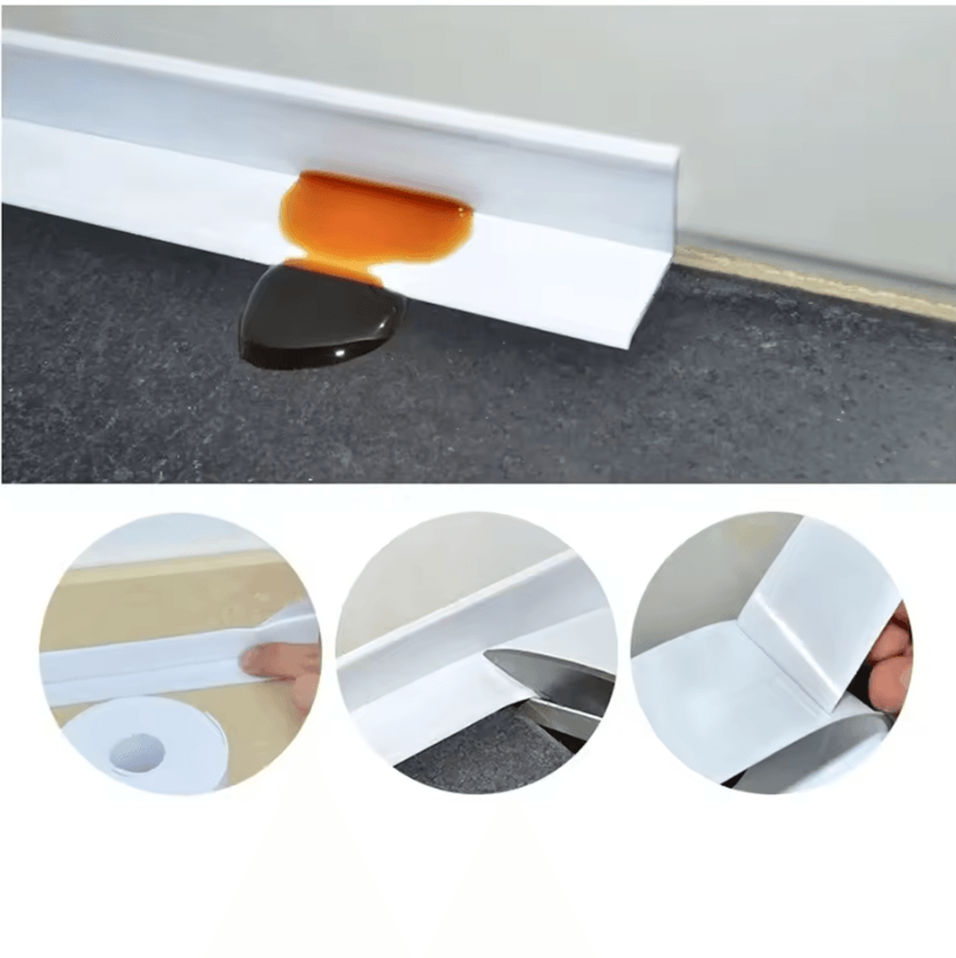 Waterproof PVC Sealing Tape  Self Adhesive Sink  Bathroom Edge Strip 2