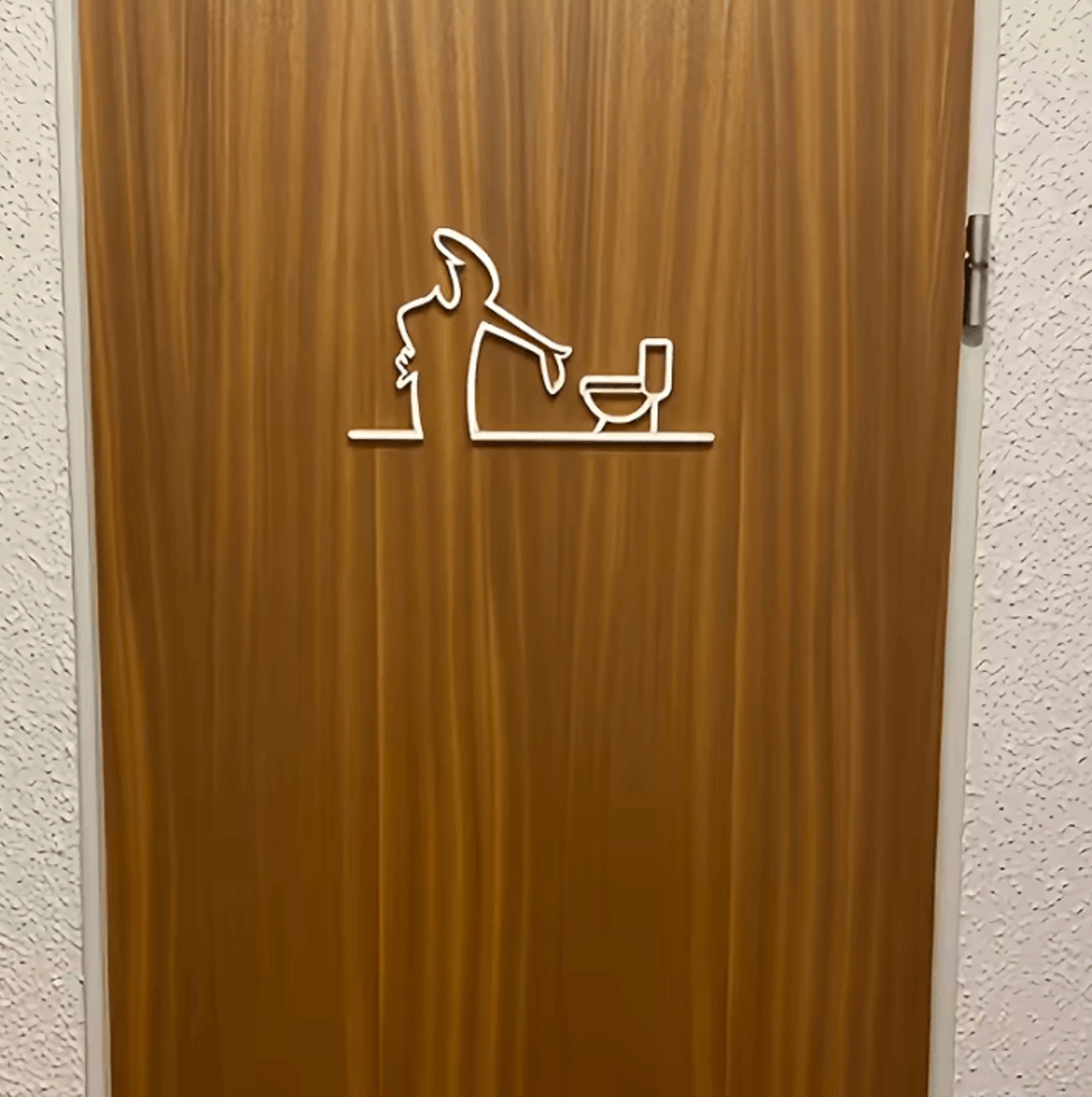 Modern Black Metal Bathroom Wall Art  2D Flat WC Decor Sign 3
