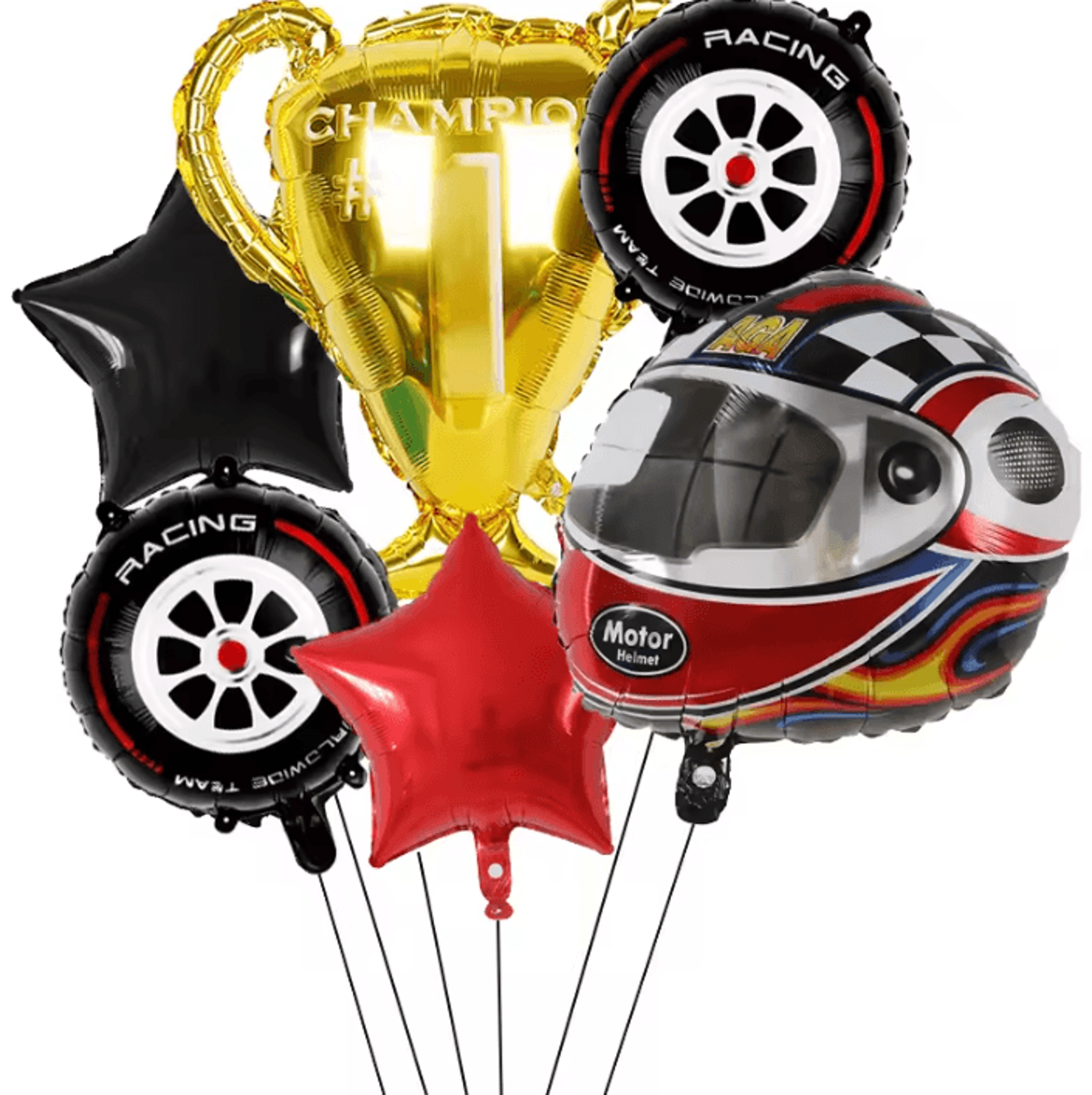 Race Car Foil Balloons  Traffic Light  Tire Birthday Party Decorations 7
