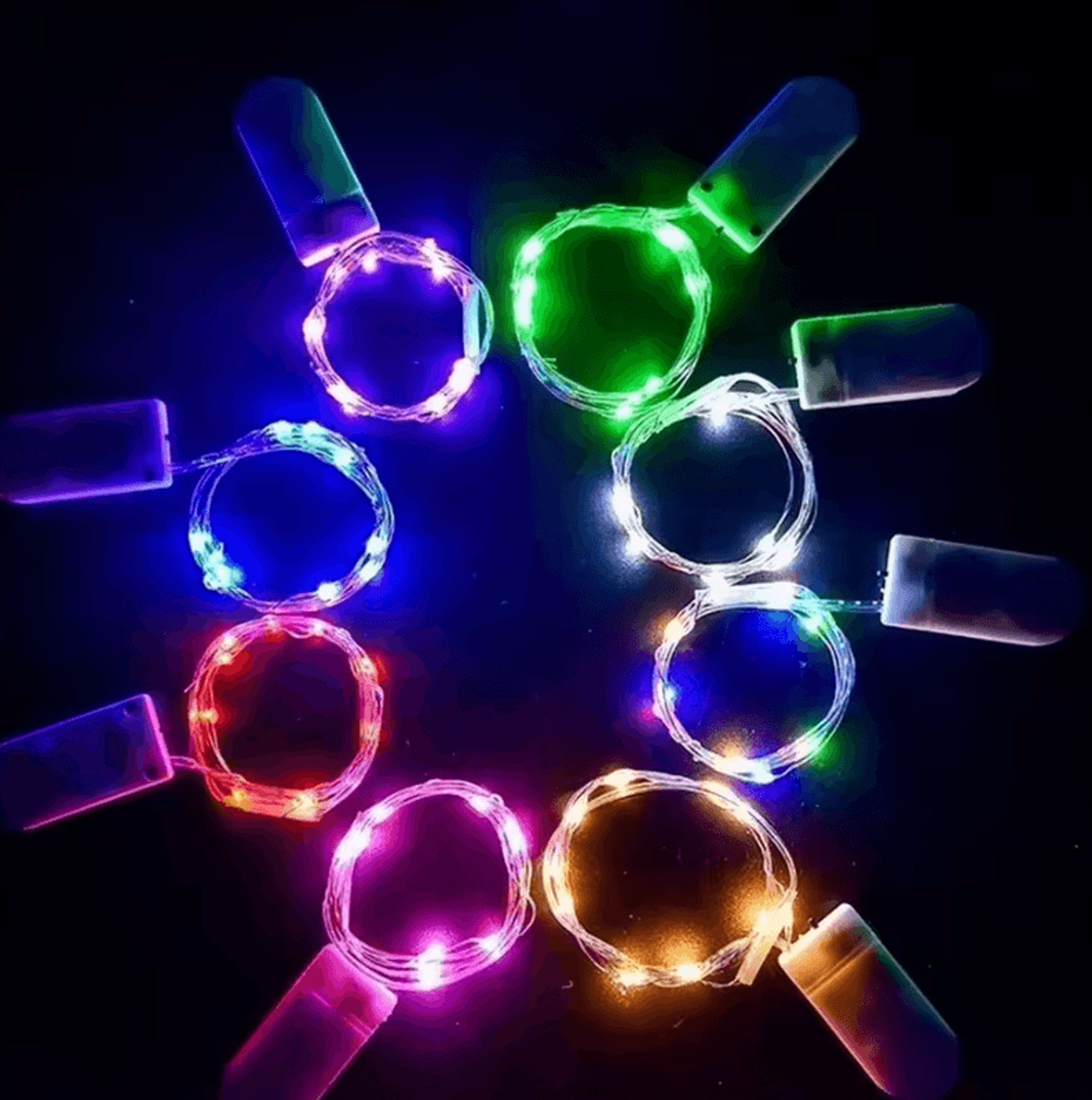 10Pcs Copper Wire LED Fairy String Lights  Battery Powered Holiday  Party Decor 2