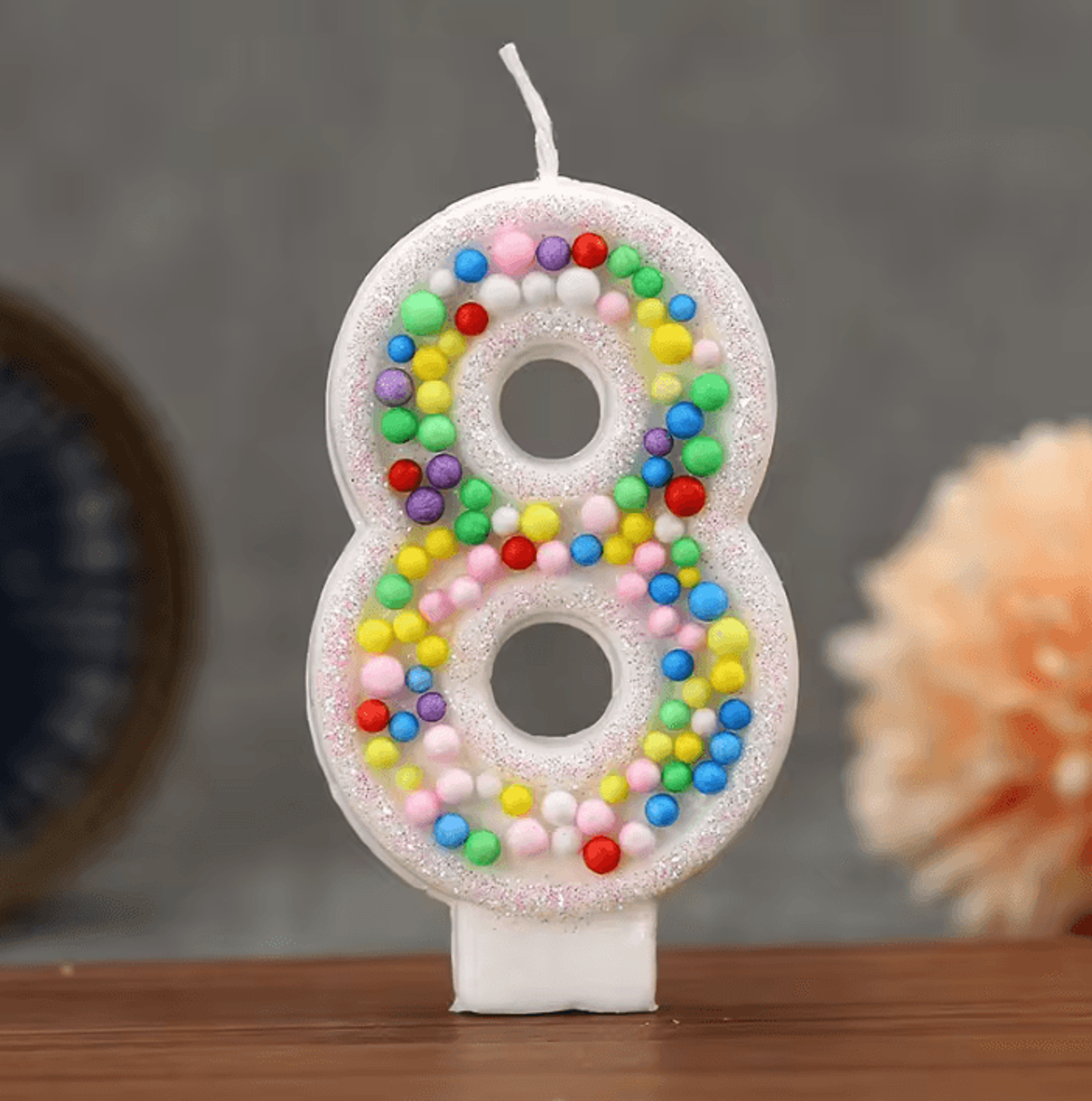 Colorful Ball Number Birthday Candles 09  Creative Cake Topper 9