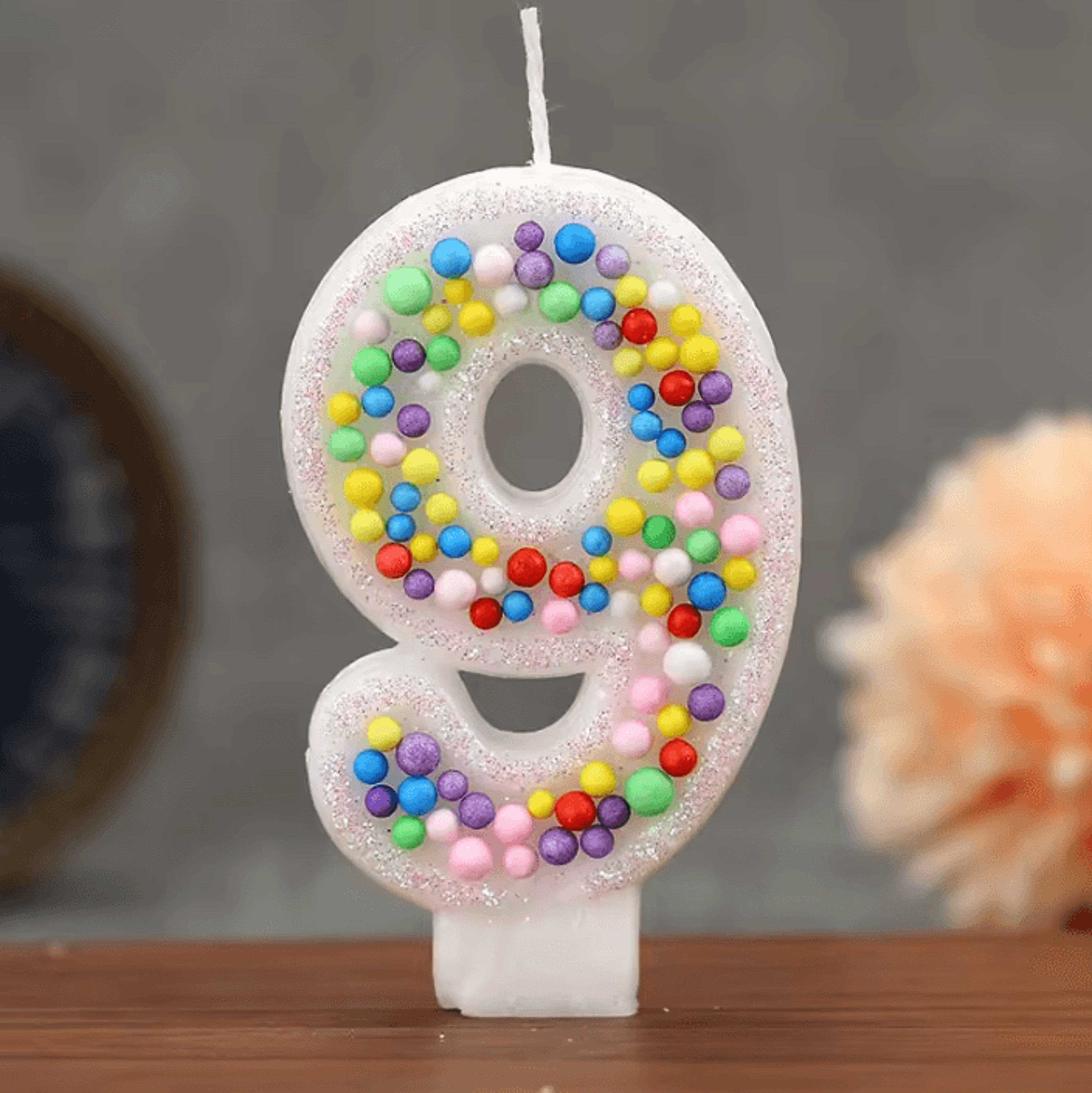 Colorful Ball Number Birthday Candles 09  Creative Cake Topper 10