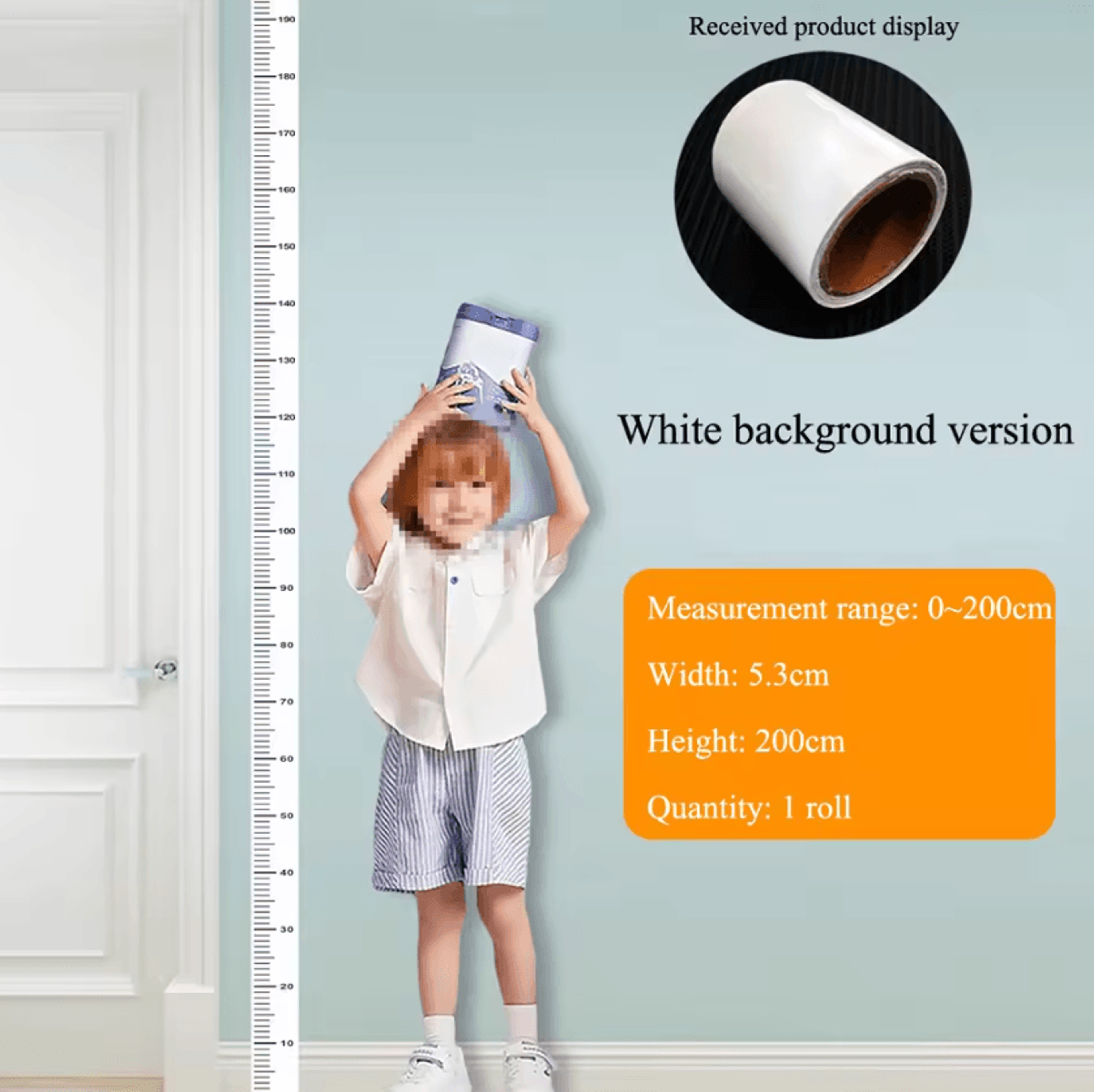 2 Meter Removable Height Chart Wall Sticker For Kids Room 5