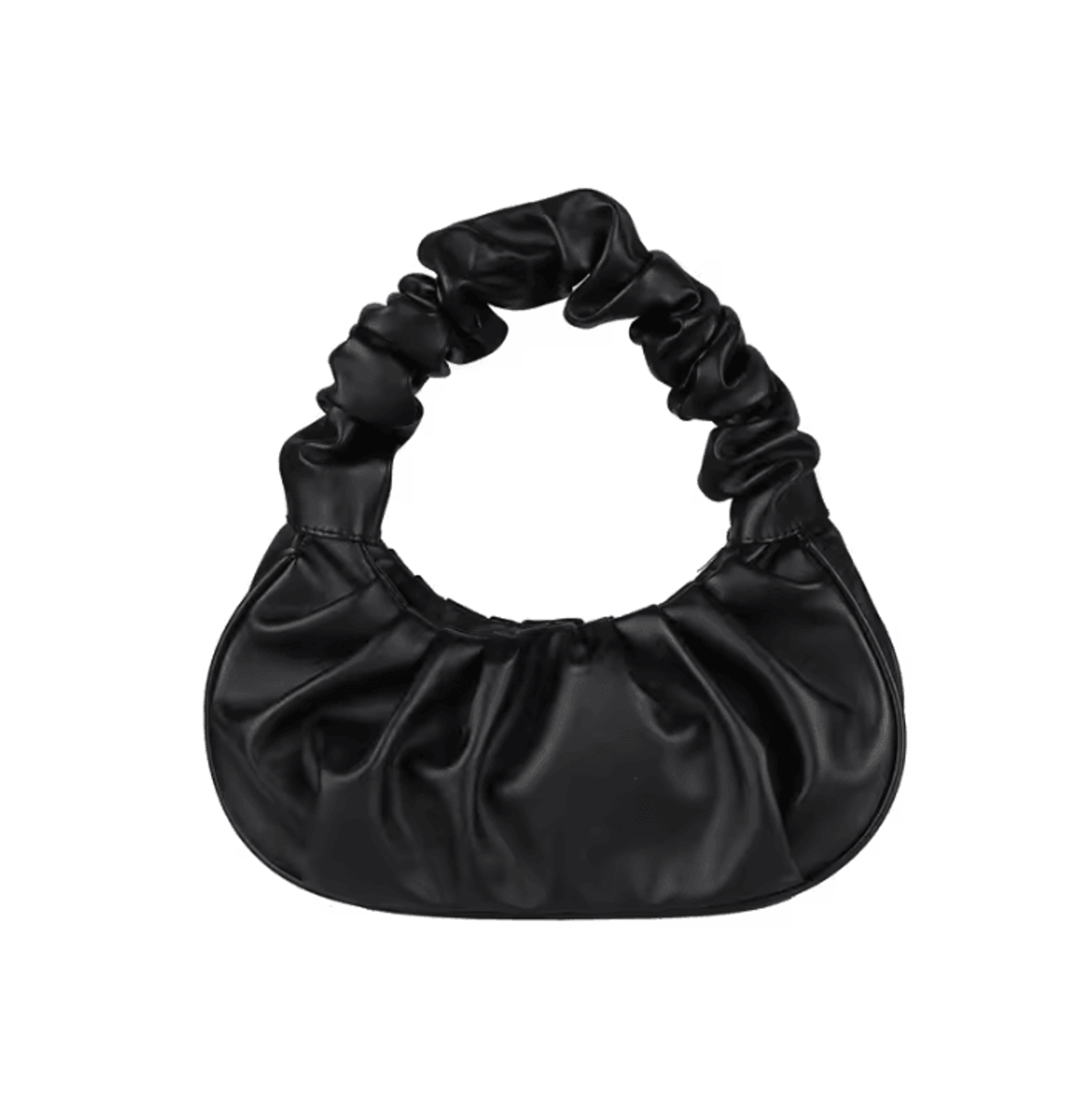HOMEFISH Pleated PU Cloud Shoulder Bag  Soft Dumpling Handbag 3